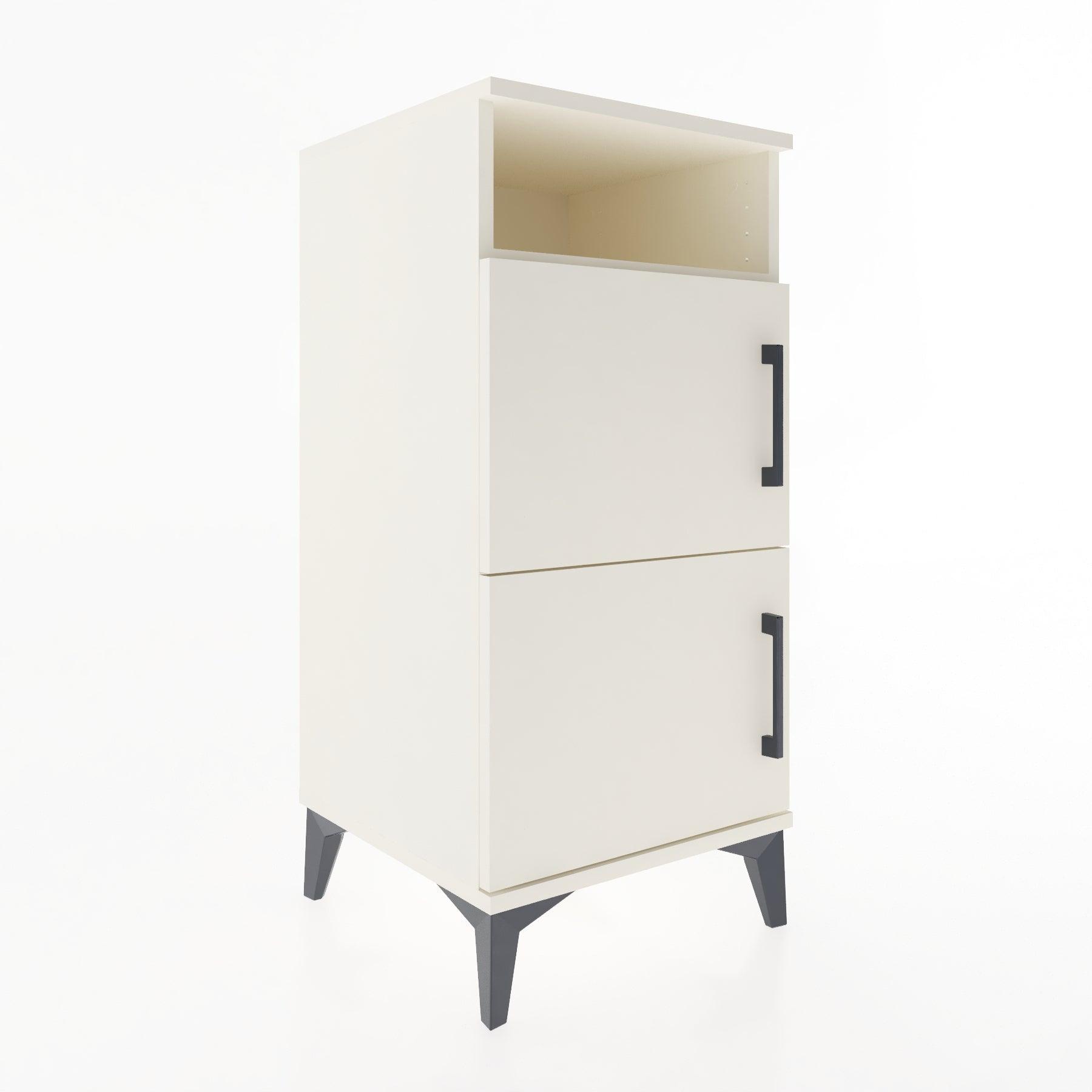 Woodntry Modular Nightstand Moonstone 44x44x84 cm with Cover and Shelf KR41-1