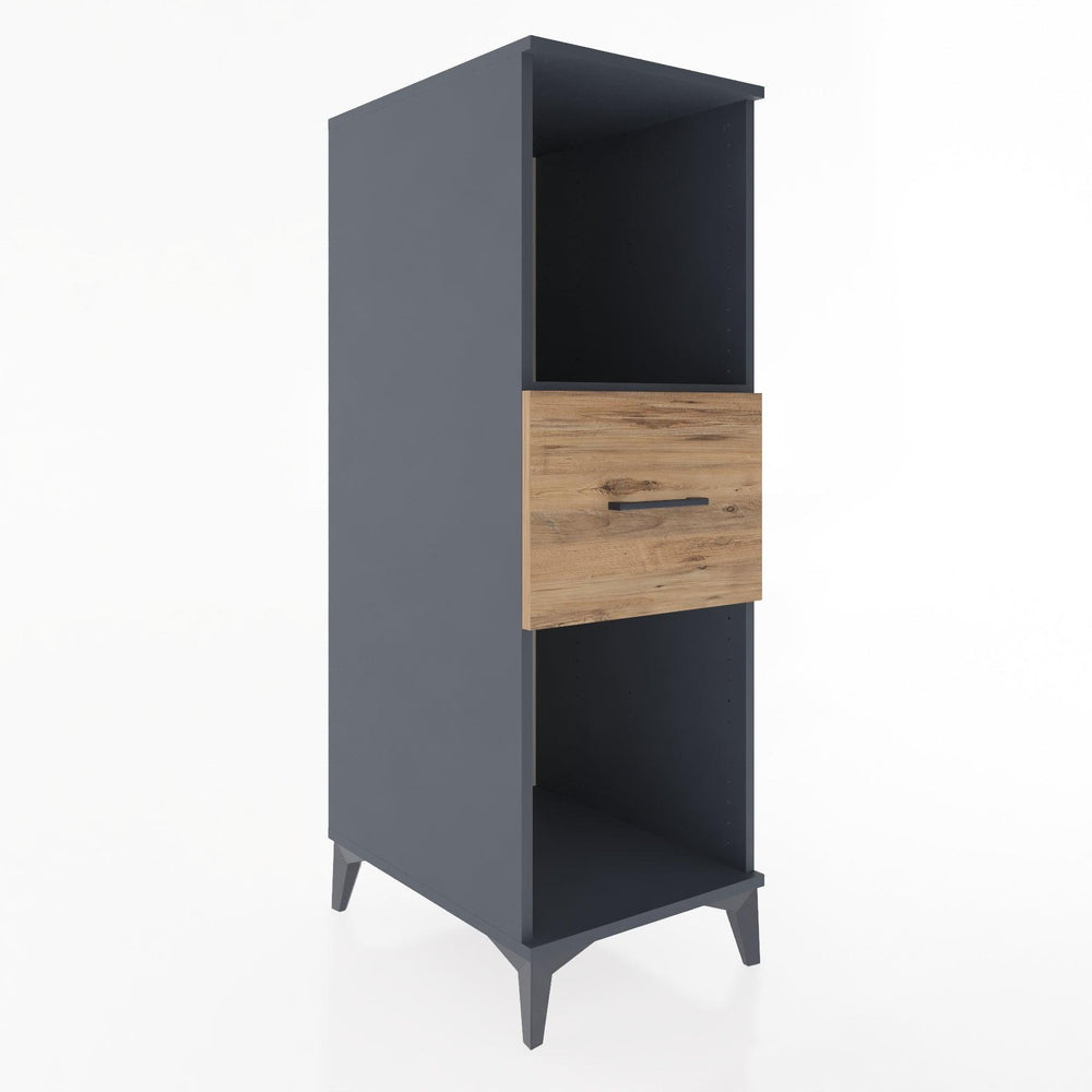 Woodntry Modular Cabinet Anthracite 44x30x122 cm with Drawers and Shelves CR69-2