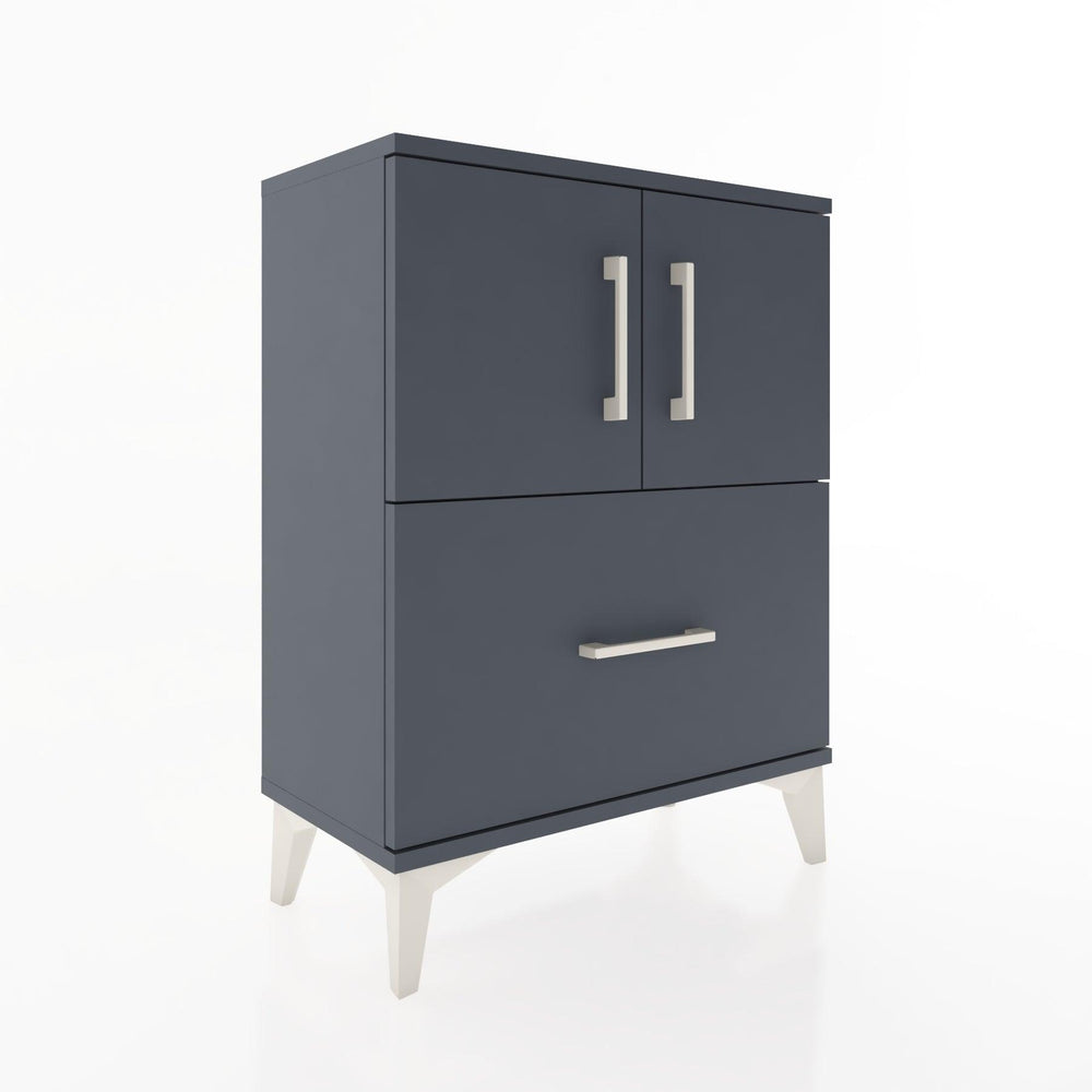 Woodntry Modular Nightstand Anthracite 60x30x68 cm with Cover and Drawer KC19-2