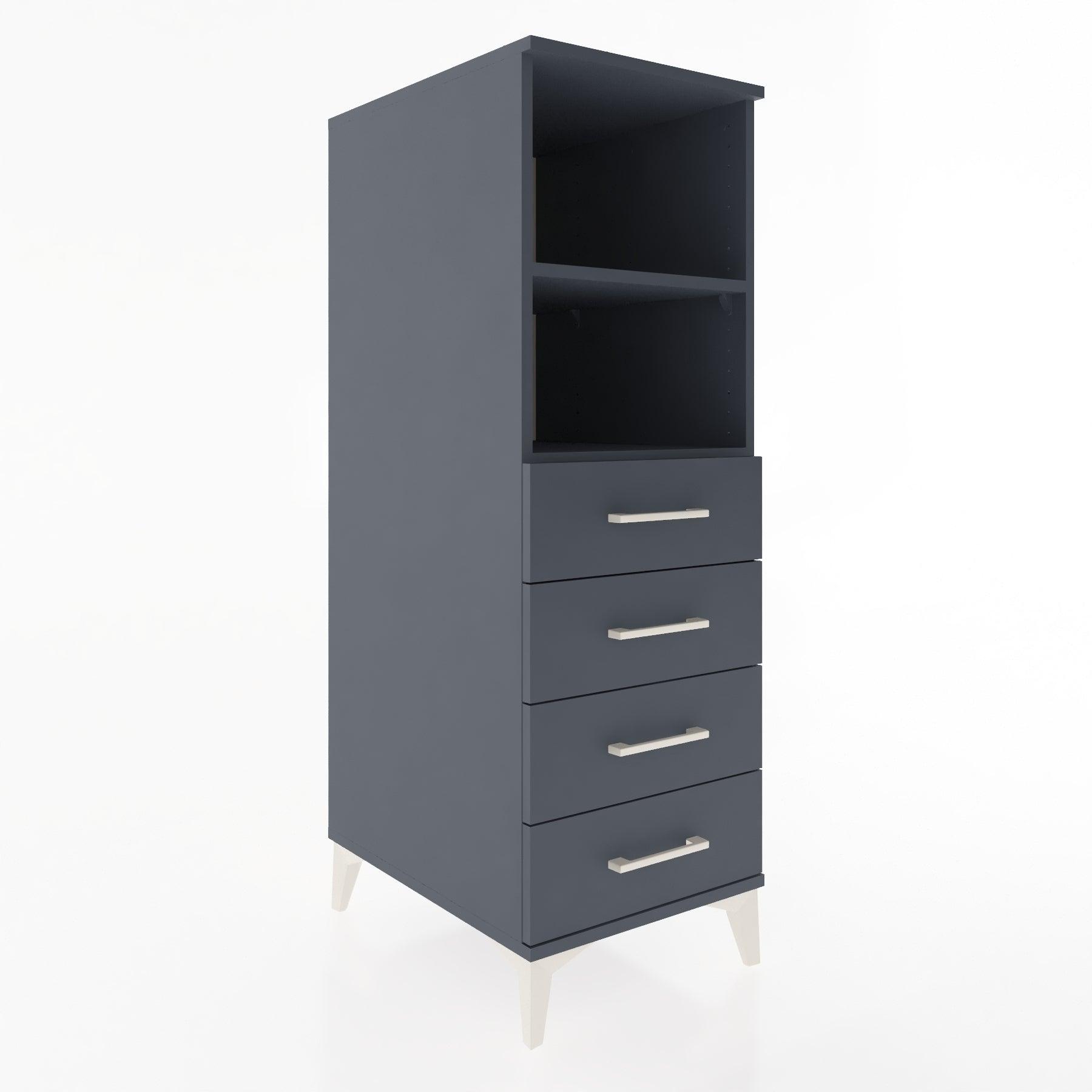 Woodntry Modular Cabinet Anthracite 44x30x122 cm with Drawers and Shelves CR119-2