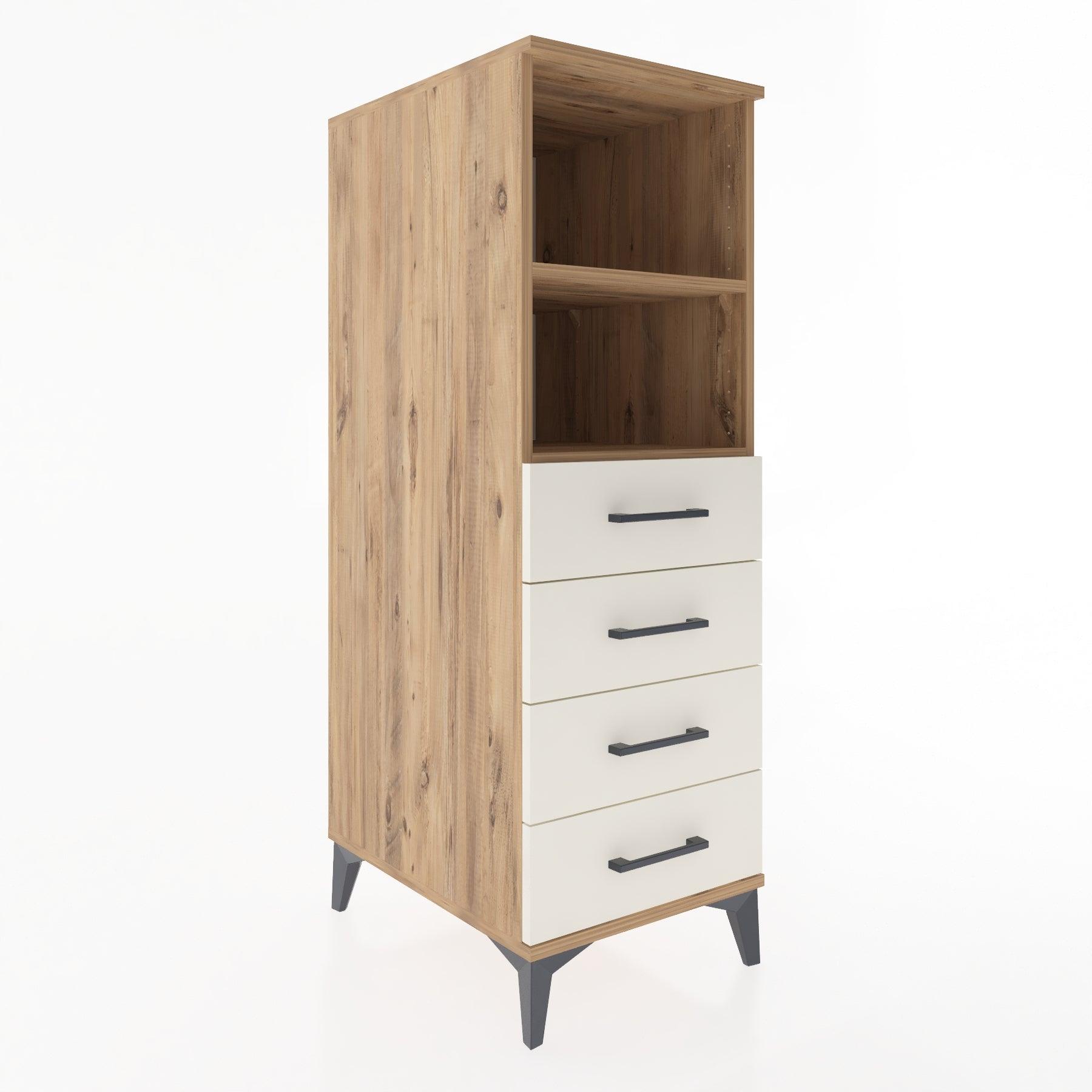 Woodntry Modular Cabinet Pine 44x59x122 cm with Drawers and Shelves CR119-3