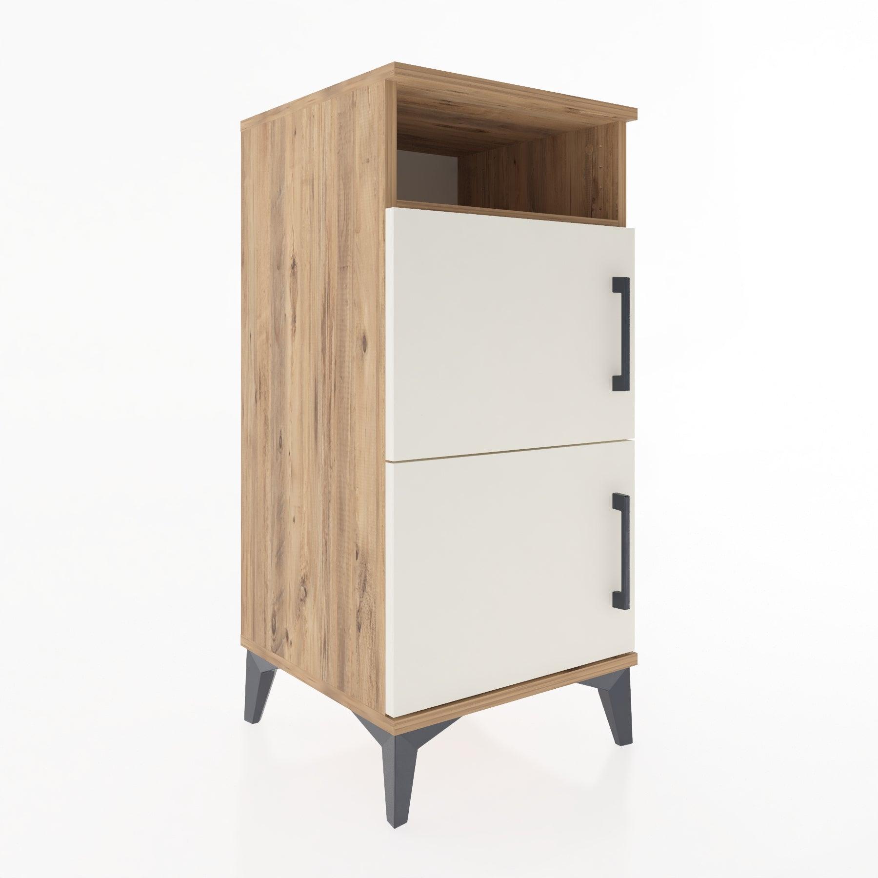 Woodntry Modular Nightstand Pine 44x44x84 cm with Cover and Shelf KR41-3