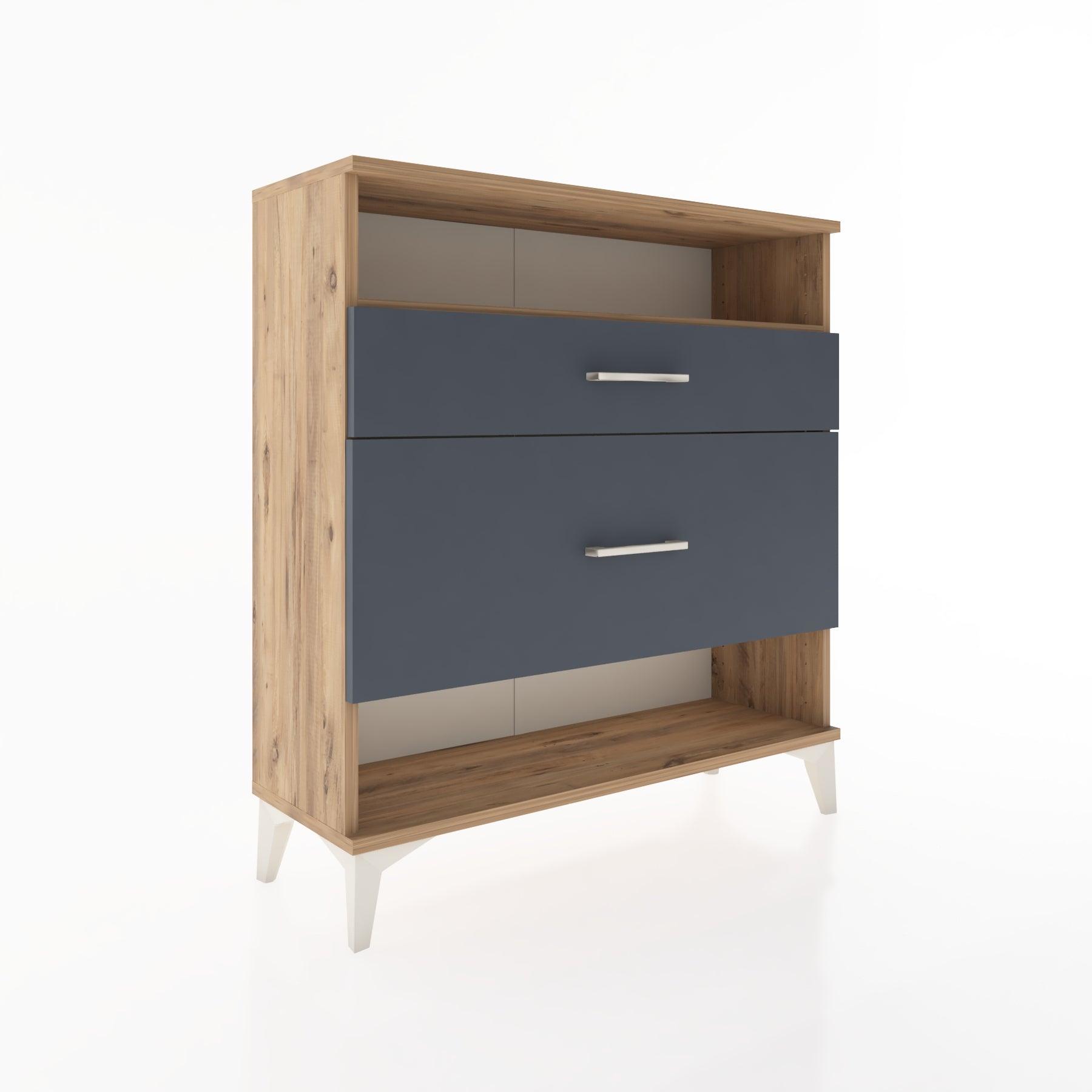 Woodntry Modular Dresser Pine 88x30x84 cm with Drawers and Shelves CR19-3