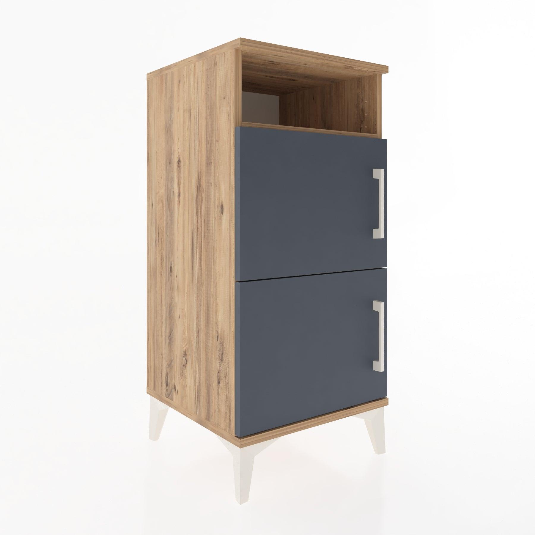 Woodntry Modular Nightstand Pine 44x44x84 cm with Cover and Shelf KR41-3