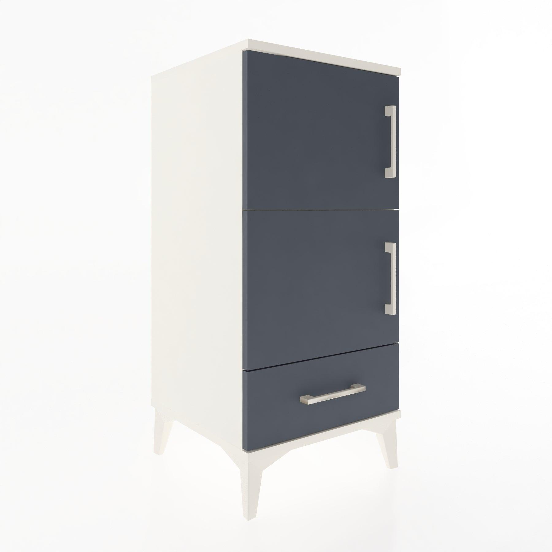Woodntry Modular Nightstand Moonstone 44x44x84 cm with Cover and Drawer KC42-1