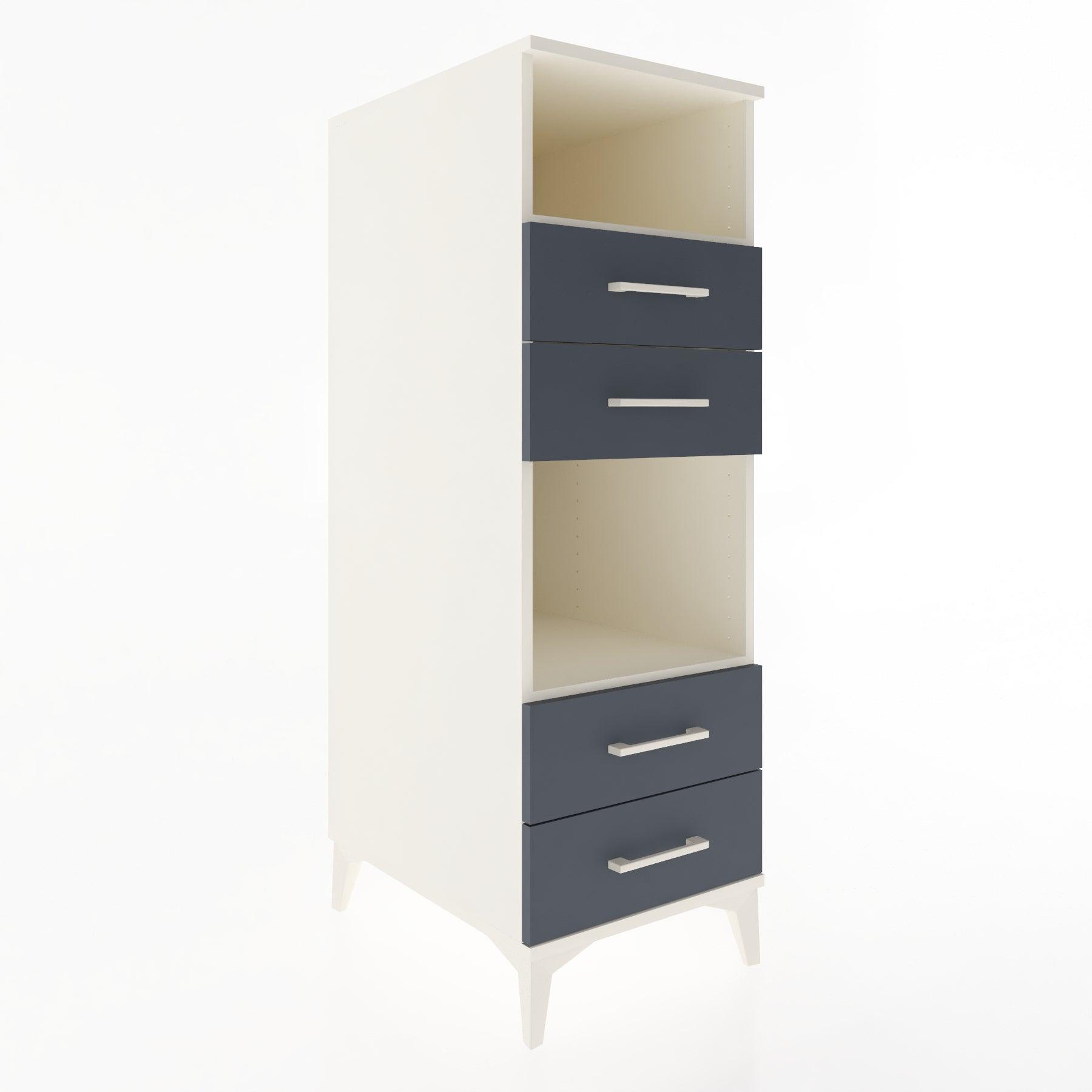 Woodntry Modular Cabinet Moonstone 44x59x122 cm with Drawers and Shelves CR120-1
