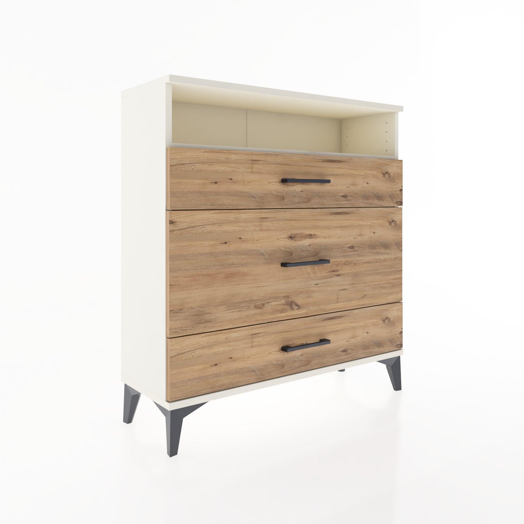 Woodntry Modular Dresser Moonstone 88x30x84 cm with Drawers and Shelves CR20-1
