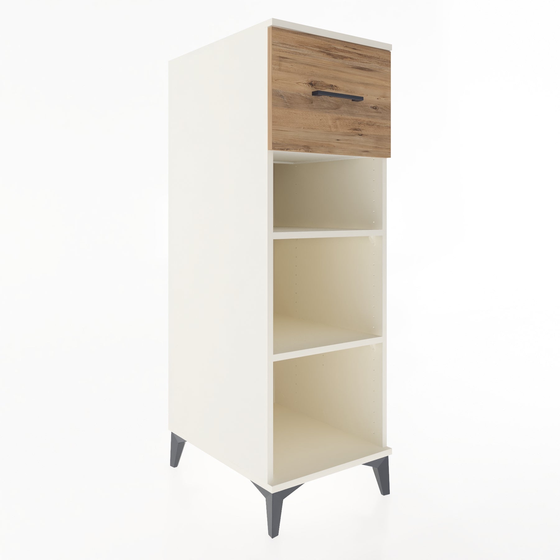 Woodntry Modular Cabinet Moonstone 44x59x122 cm with Drawers and Shelves CR70-1