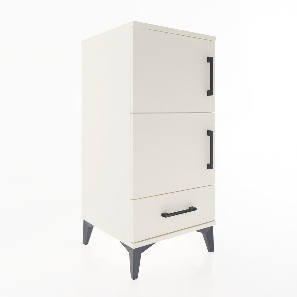Woodntry Modular Nightstand Moonstone 44x44x84 cm with Cover and Drawer KC42-1