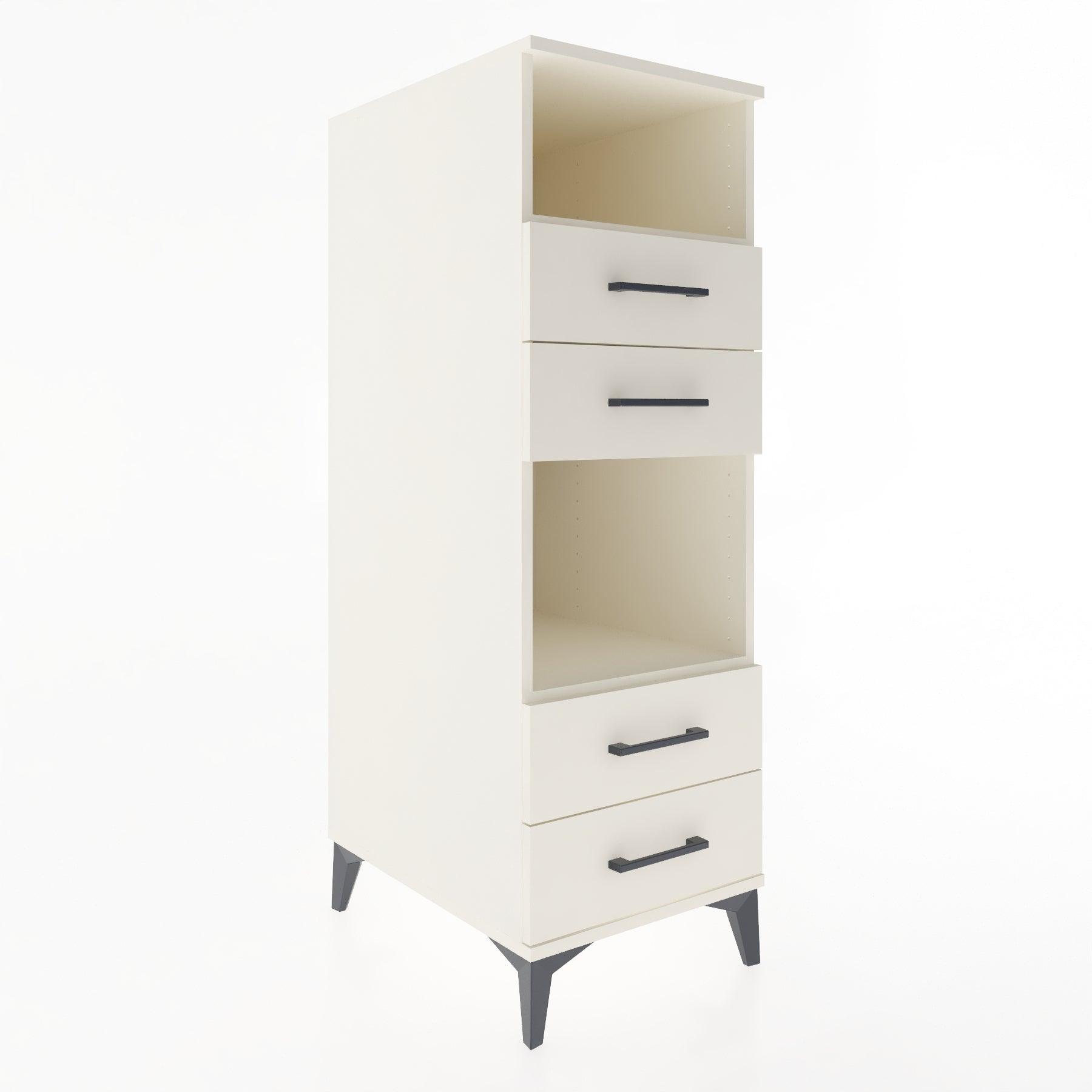 Woodntry Modular Cabinet Moonstone 44x59x122 cm with Drawers and Shelves CR120-1