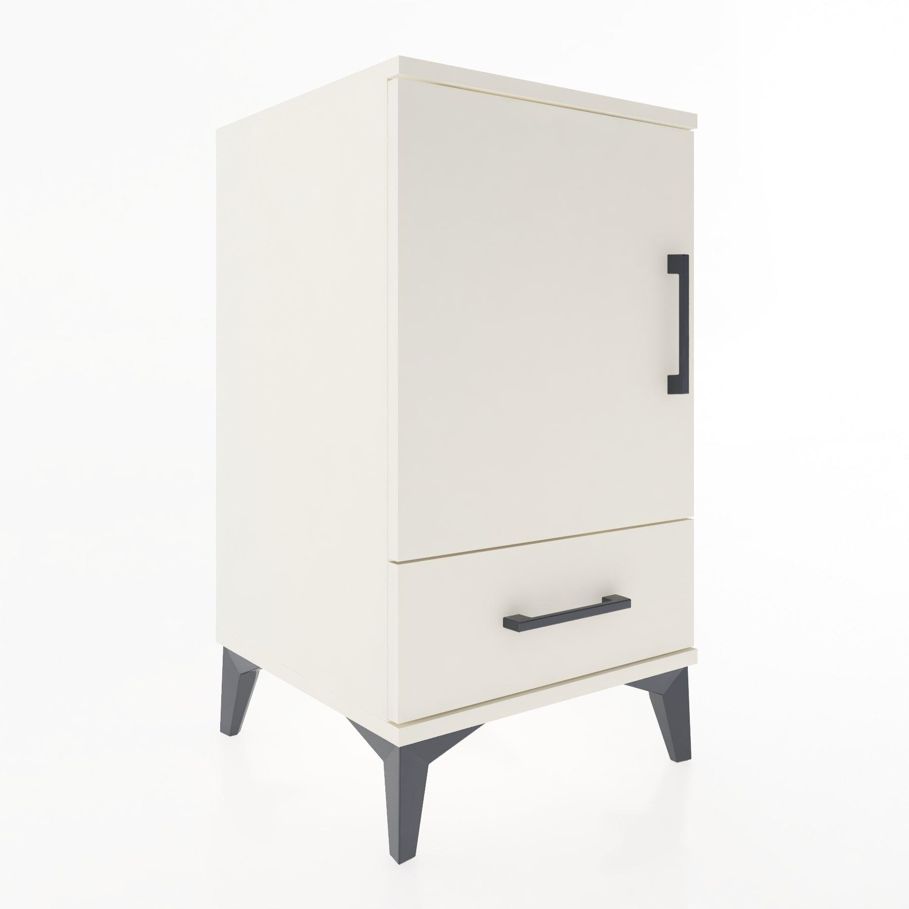 Woodntry Modular Nightstand Moonstone 44x44x68 cm with Cover and Drawer KC20-1
