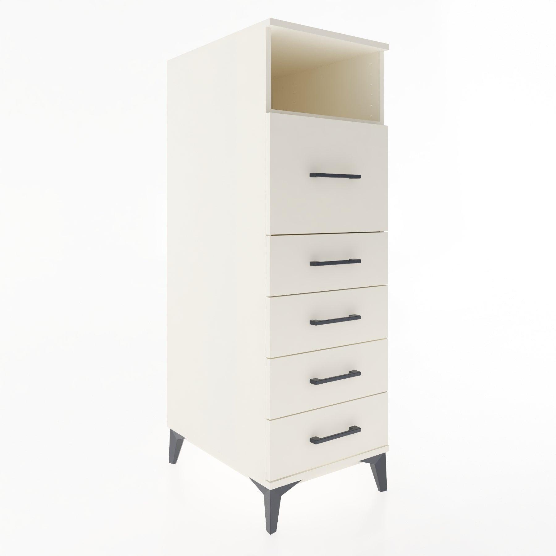Woodntry Modular Cabinet Moonstone 44x30x122 cm with Drawers and Shelves CR20-1