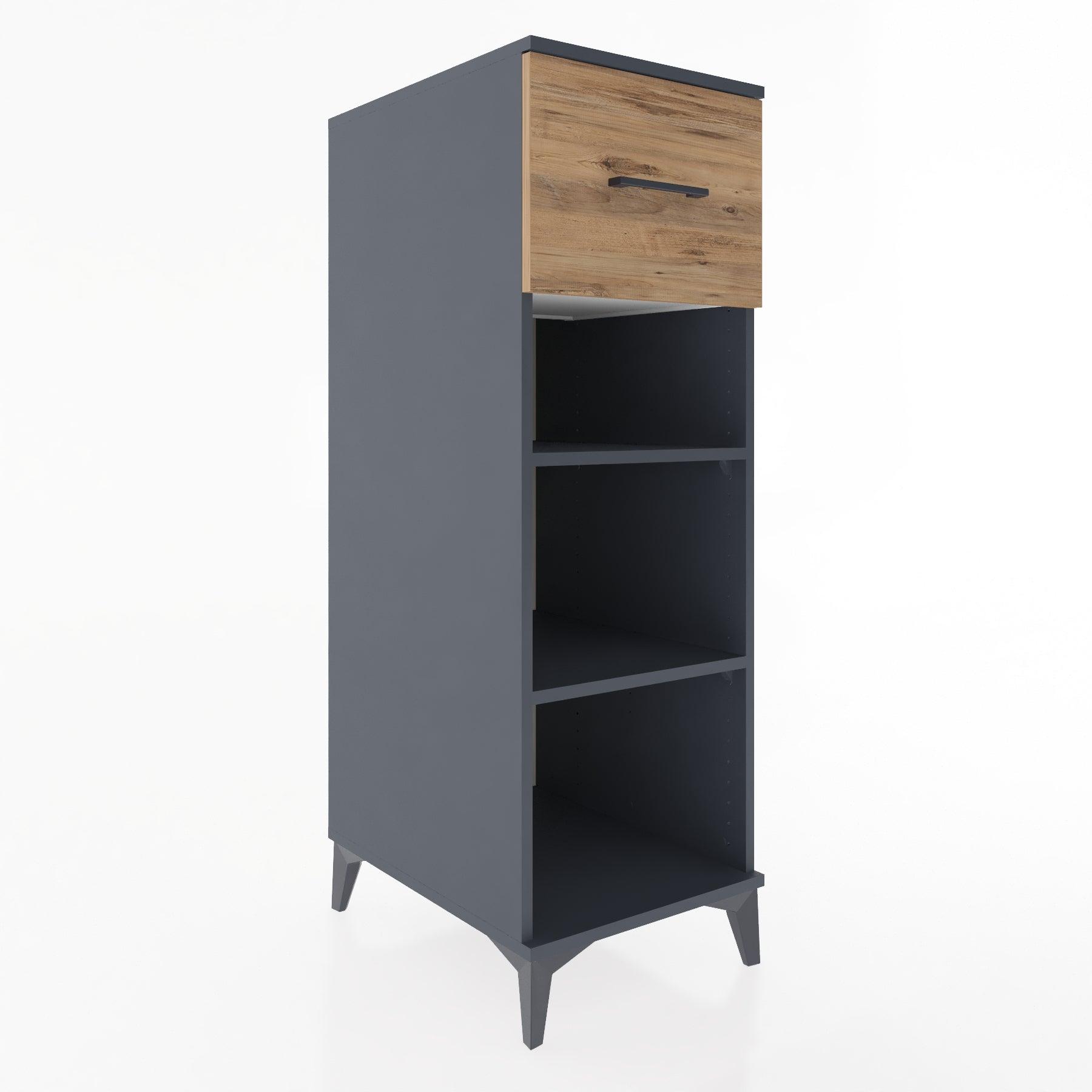 Woodntry Modular Cabinet Anthracite 44x30x122 cm with Drawers and Shelves CR70-2