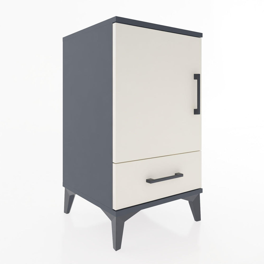 Woodntry Modüler Komodin Antrasit 44x44x68 cm Kapaklı ve Çekmeceli KC20-2