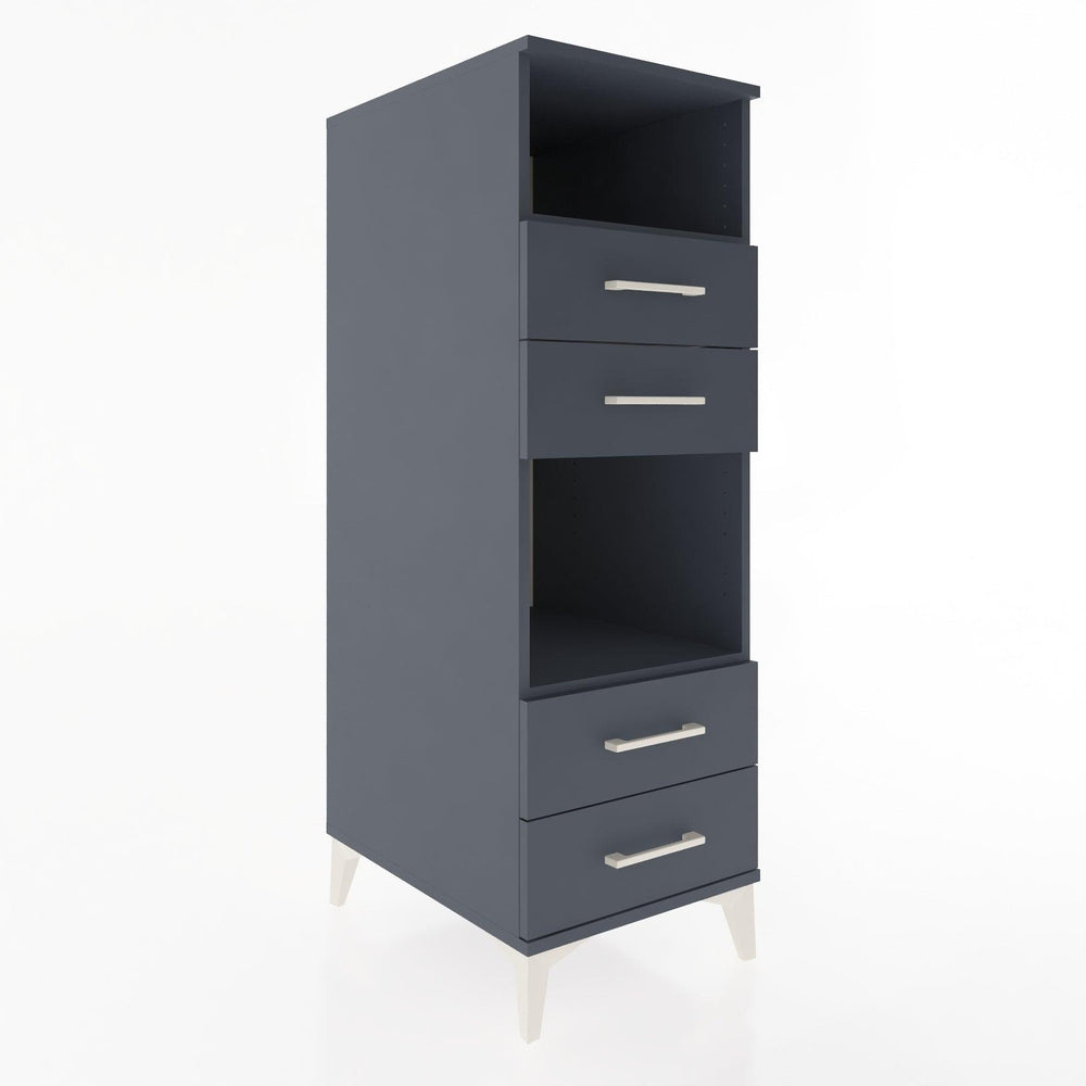 Woodntry Modular Cabinet Anthracite 44x30x122 cm with Drawers and Shelves CR120-2