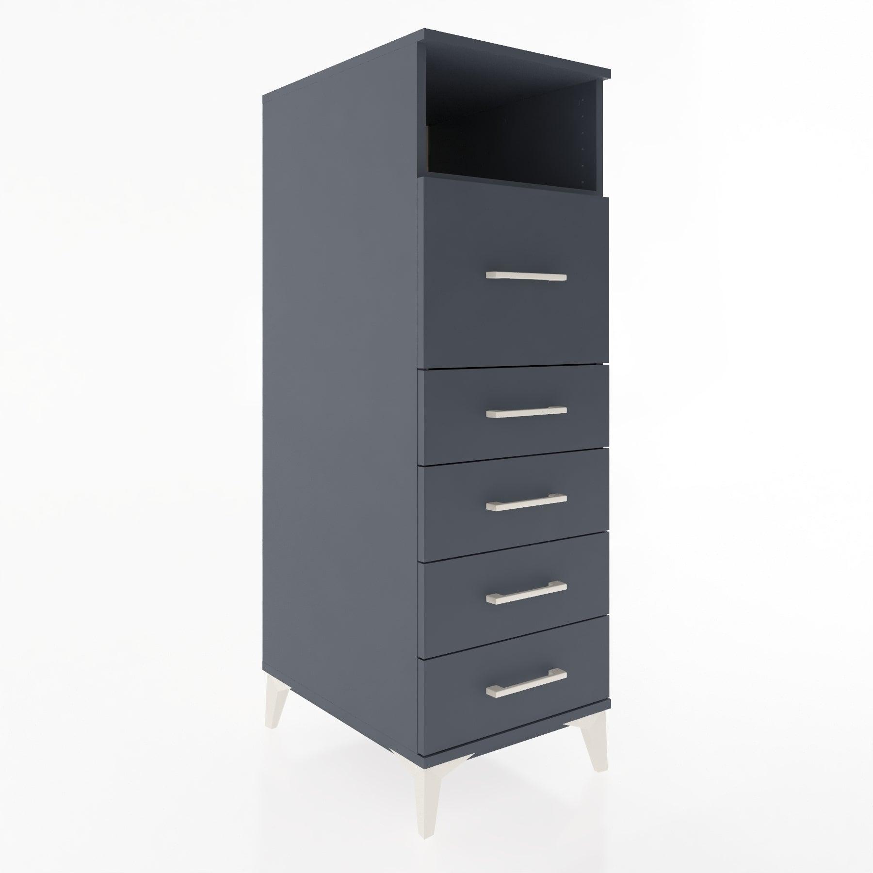 Woodntry Modular Cabinet Anthracite 44x30x122 cm with Drawers and Shelves CR20-2