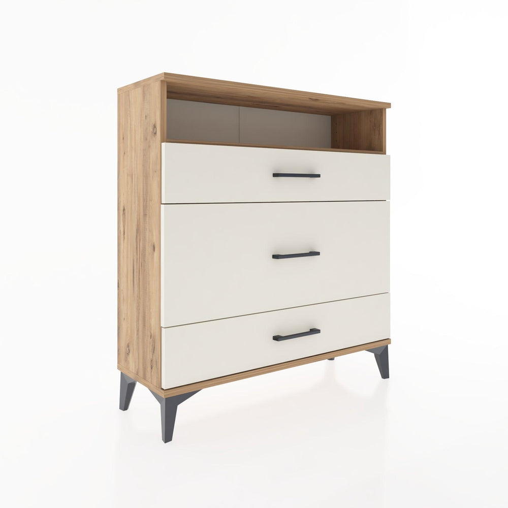 Woodntry Modüler Şifonyer Çam 88x30x84 cm Çekmeceli ve Raflı CR20-3