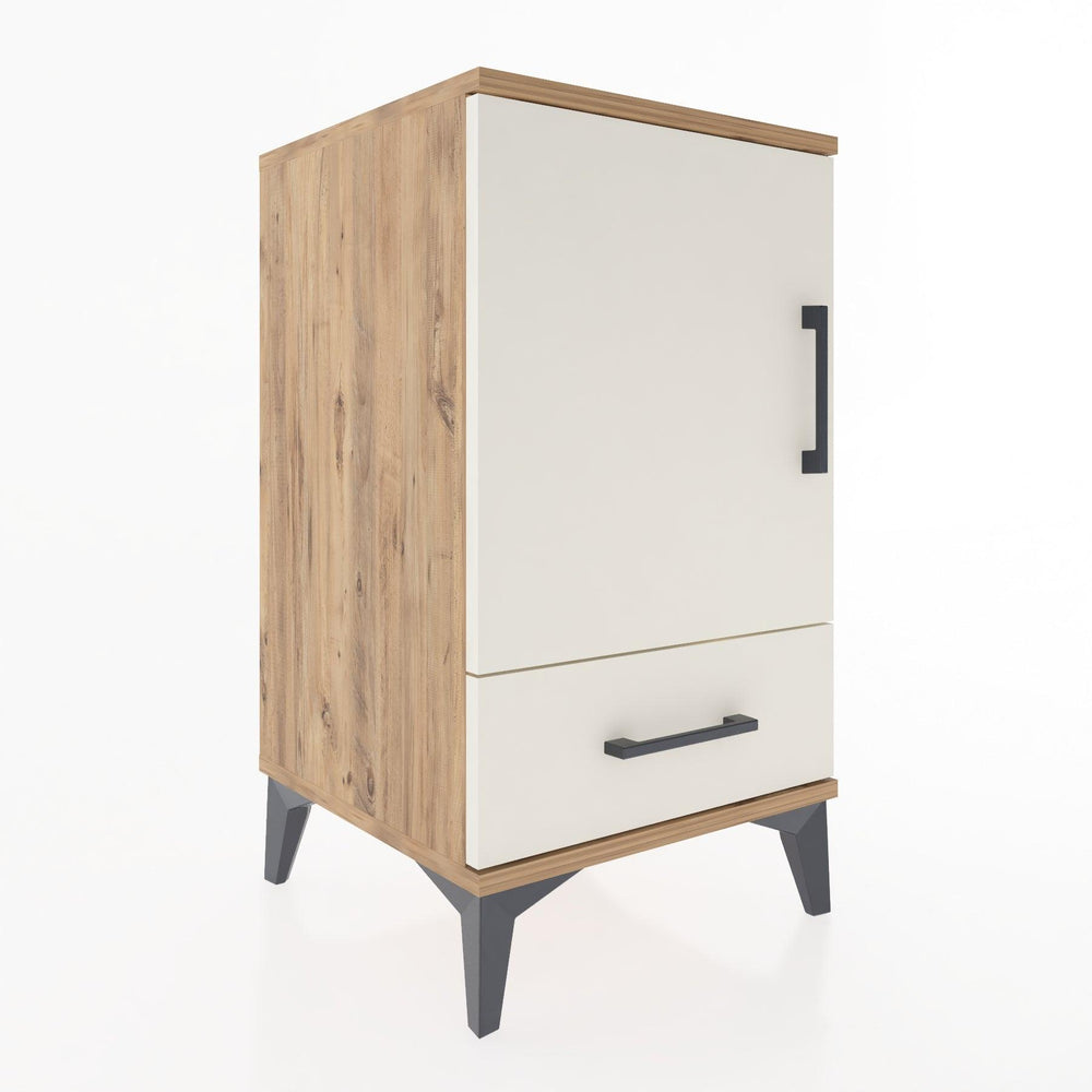 Woodntry Modular Nightstand Pine 44x44x68 cm with Cover and Drawer KC20-3