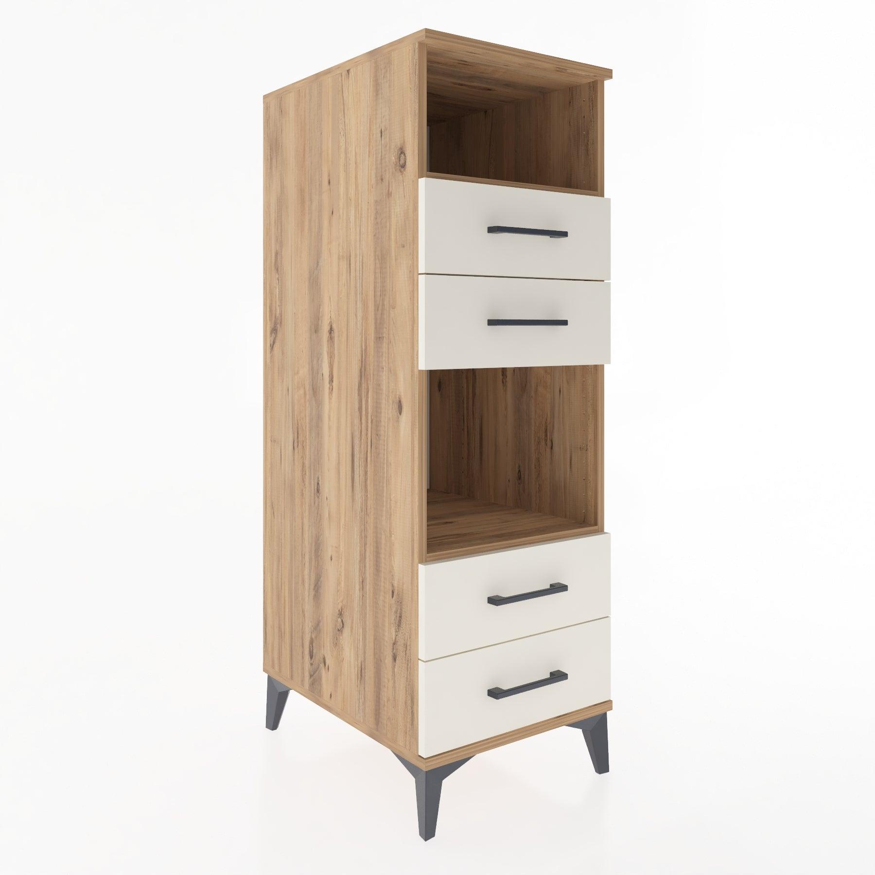 Woodntry Modular Cabinet Pine 44x59x122 cm with Drawers and Shelves CR120-3