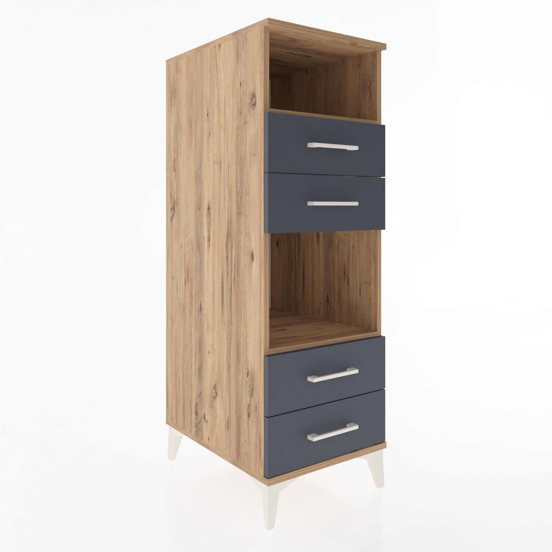 Woodntry Modular Cabinet Pine 44x59x122 cm with Drawers and Shelves CR120-3