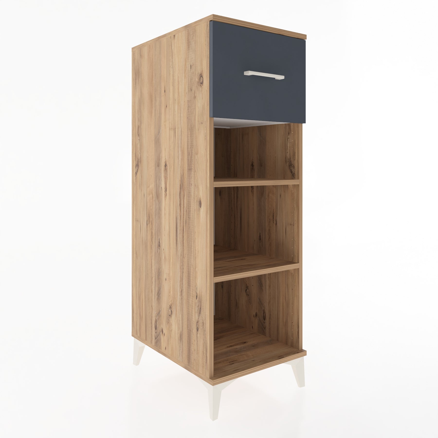 Woodntry Modüler Dolap Çam 44x59x122 cm Çekmeceli ve Raflı CR70-3
