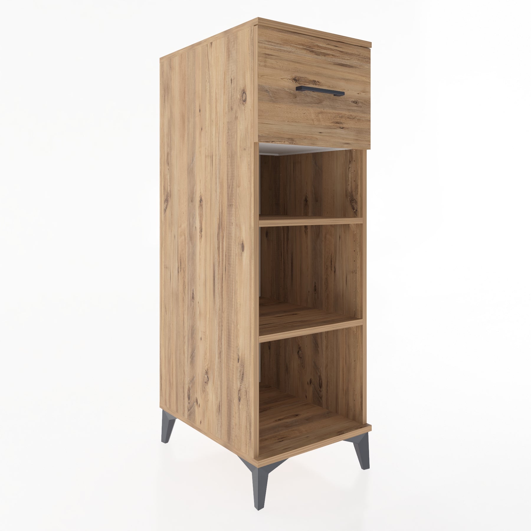 Woodntry Modüler Dolap Çam 44x59x122 cm Çekmeceli ve Raflı CR70-3