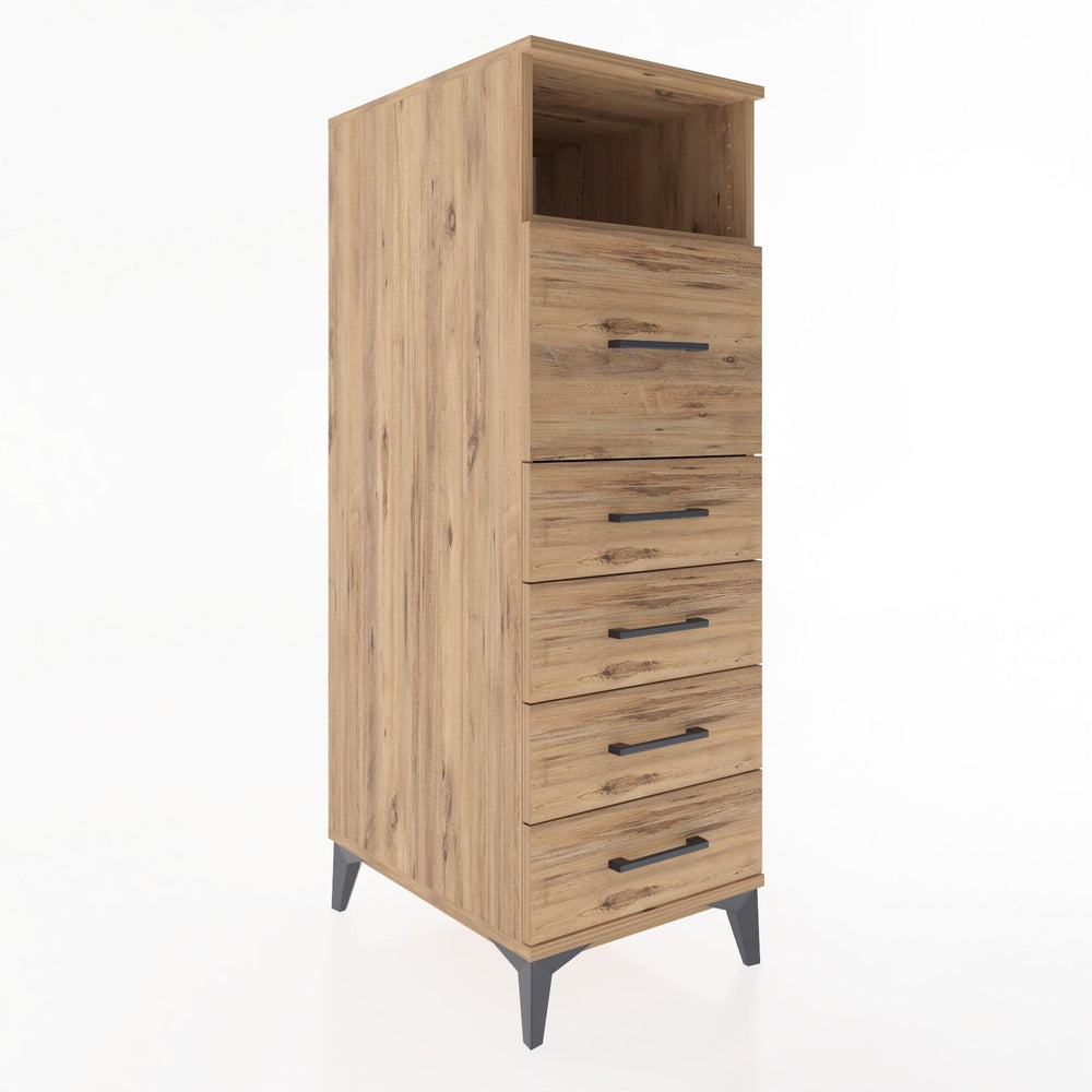 Woodntry Modular Cabinet Pine 44x30x122 cm with Drawers and Shelves CR20-3