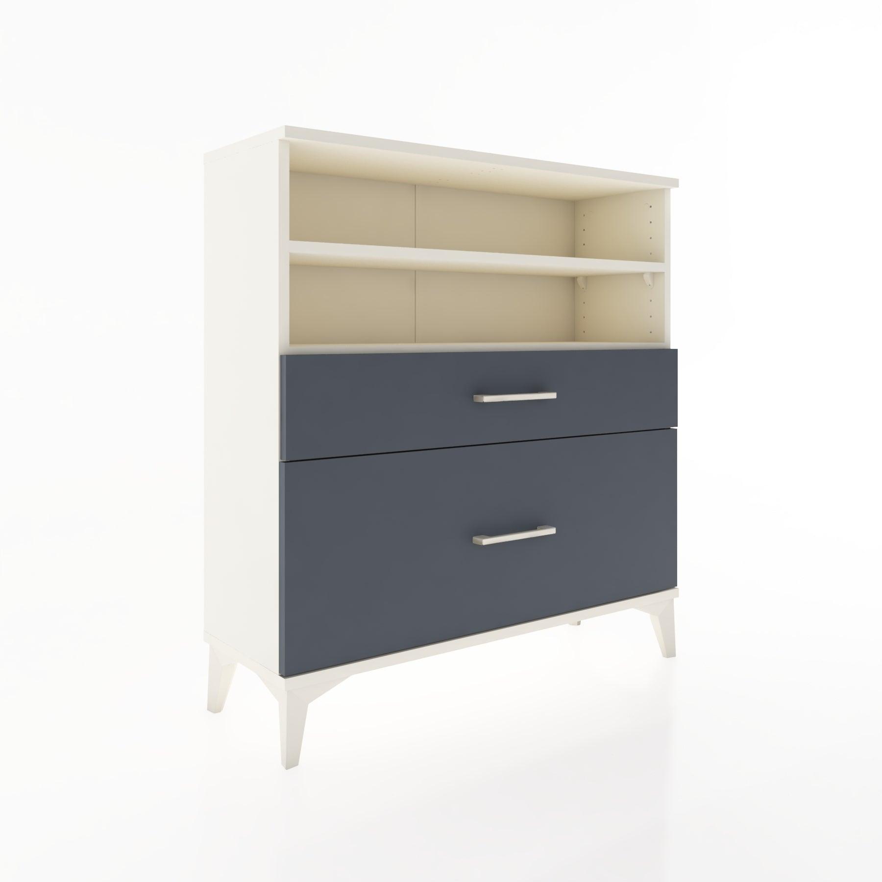 Woodntry Modular Dresser Moonstone 88x30x84 cm with Drawers and Shelves CR21-1