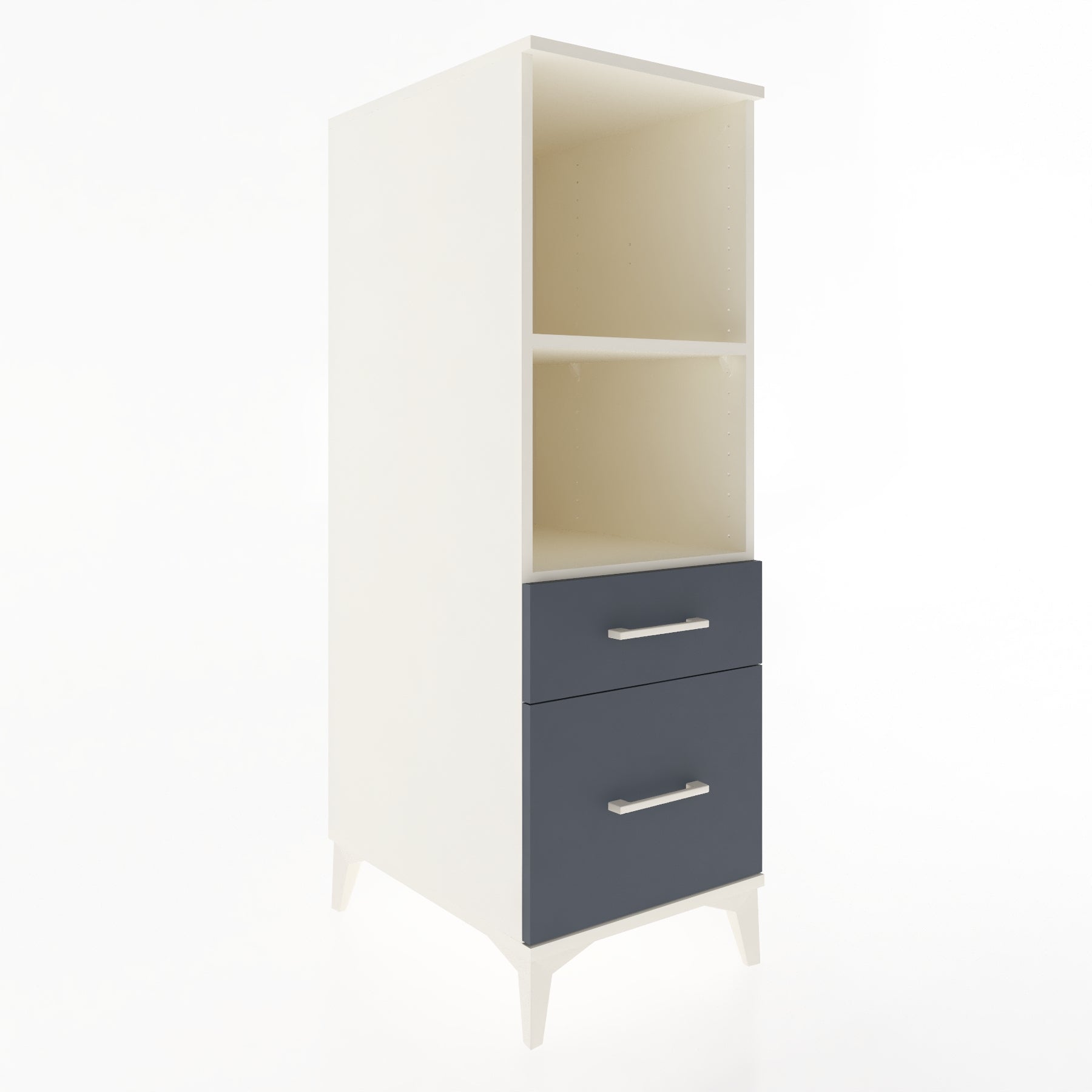 Woodntry Modular Cabinet Moonstone 44x59x122 cm with Drawers and Shelves CR71-1