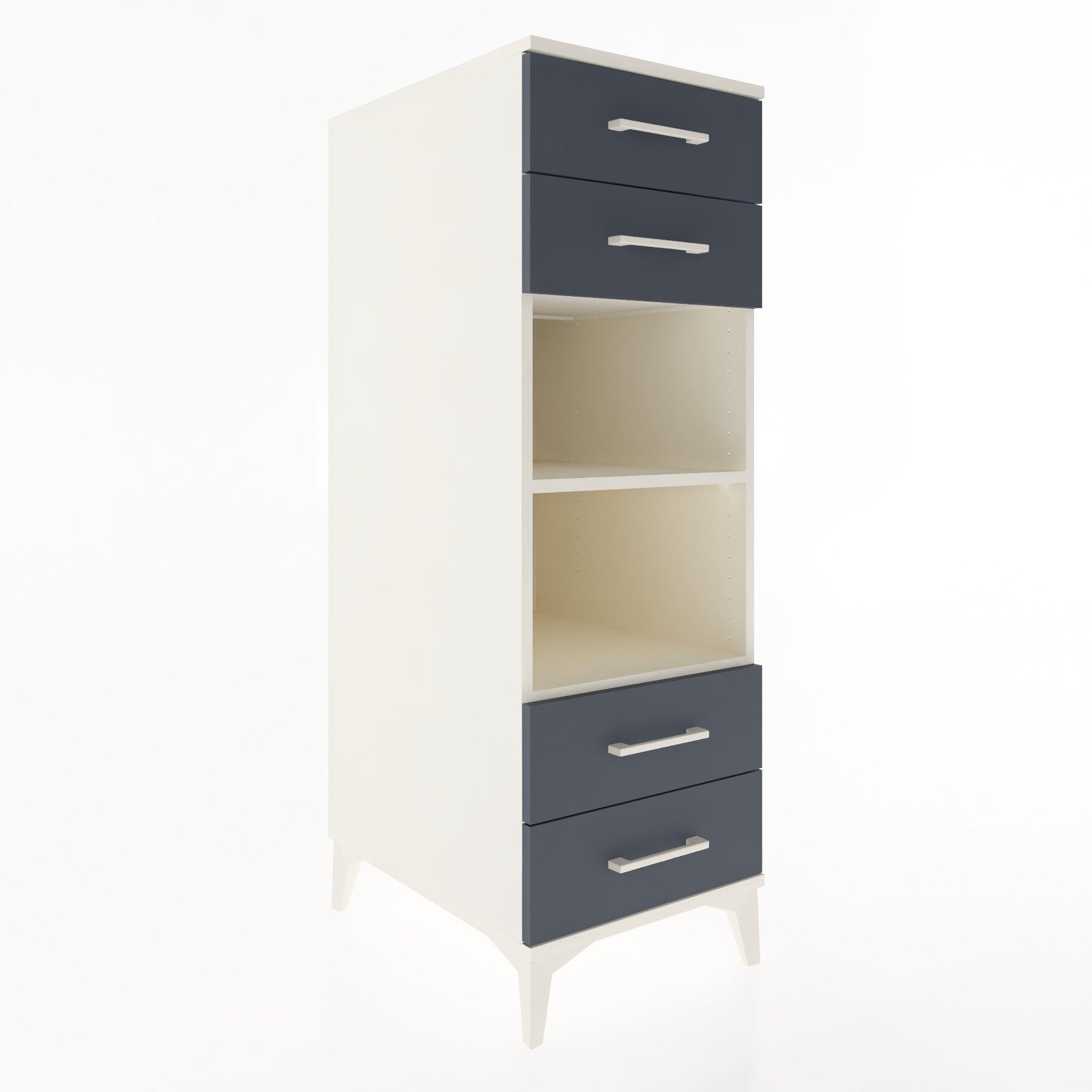 Woodntry Modular Cabinet Moonstone 44x59x122 cm with Drawers and Shelves CR121-1