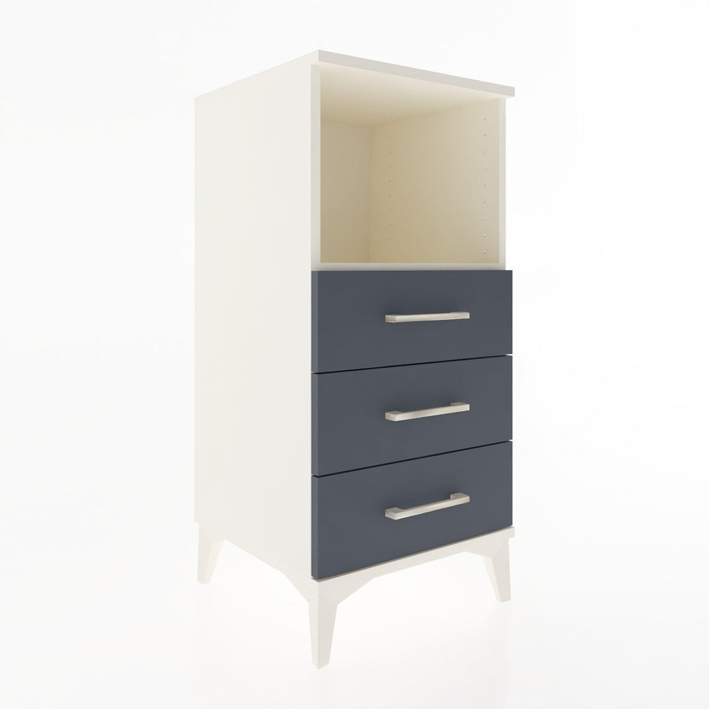 Woodntry Modular Nightstand Moonstone 44x44x84 cm with Drawer and Shelf CR21-1
