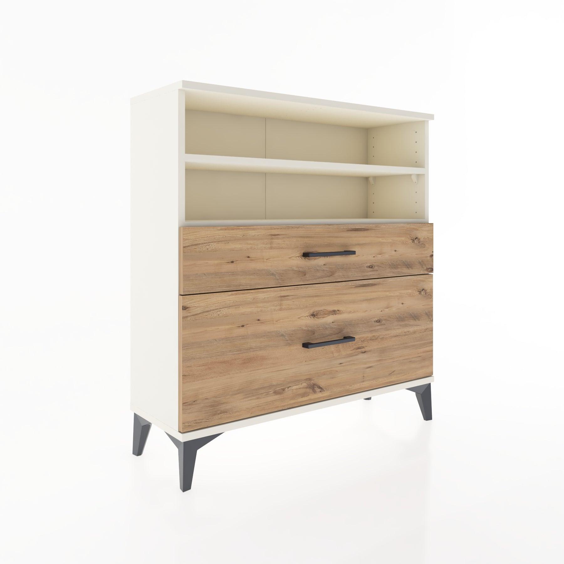 Woodntry Modular Dresser Moonstone 88x30x84 cm with Drawers and Shelves CR21-1
