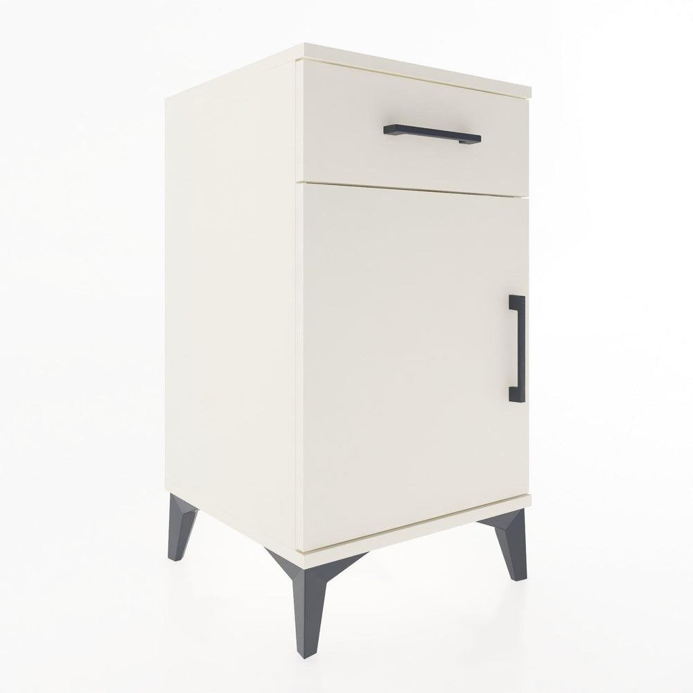 Woodntry Modular Nightstand Moonstone 44x44x68 cm with Cover and Drawer KC21-1