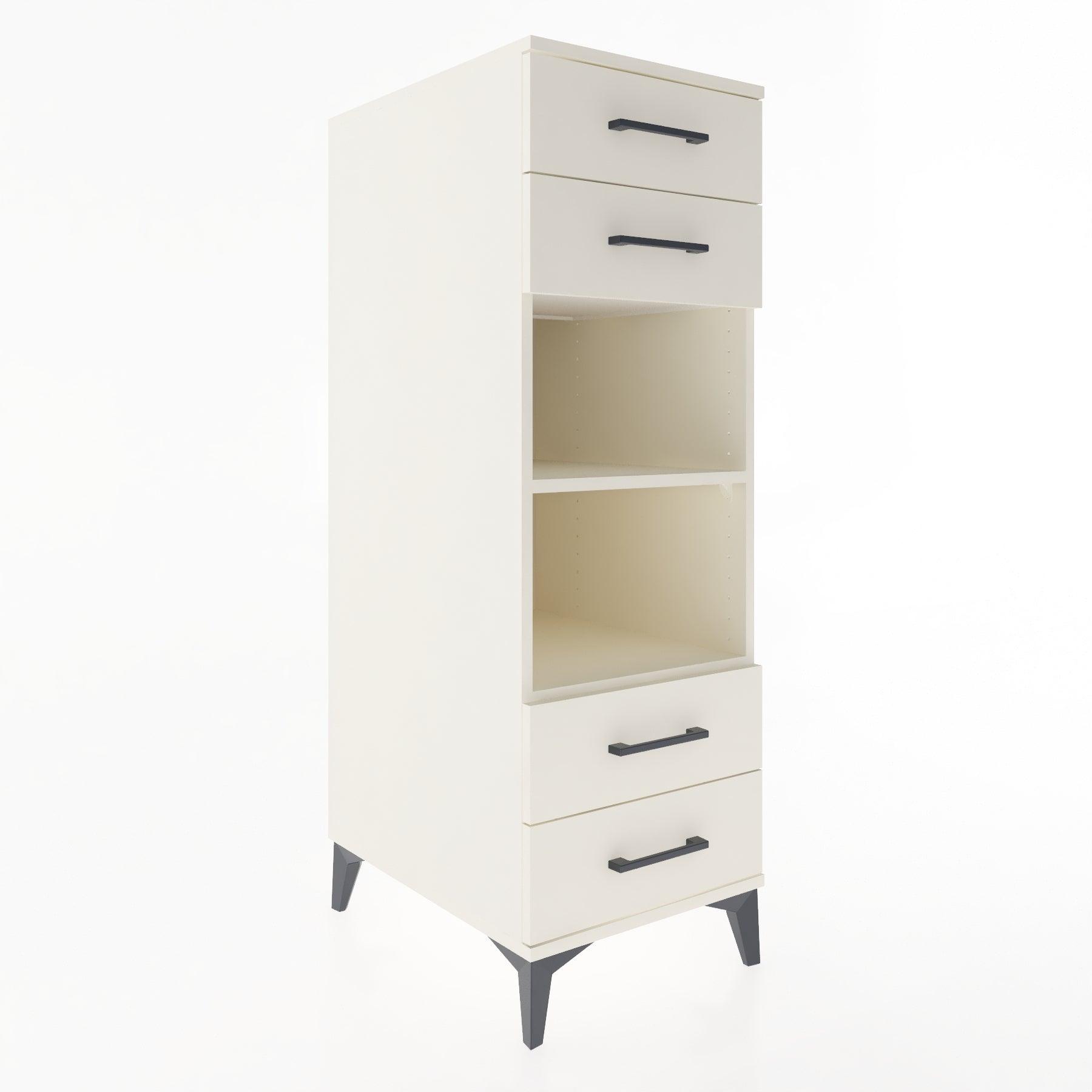 Woodntry Modular Cabinet Moonstone 44x59x122 cm with Drawers and Shelves CR121-1