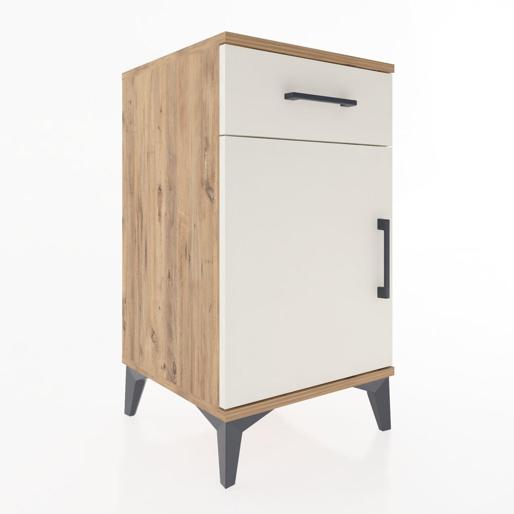 Woodntry Modular Nightstand Pine 44x44x68 cm with Cover and Drawer KC21-3