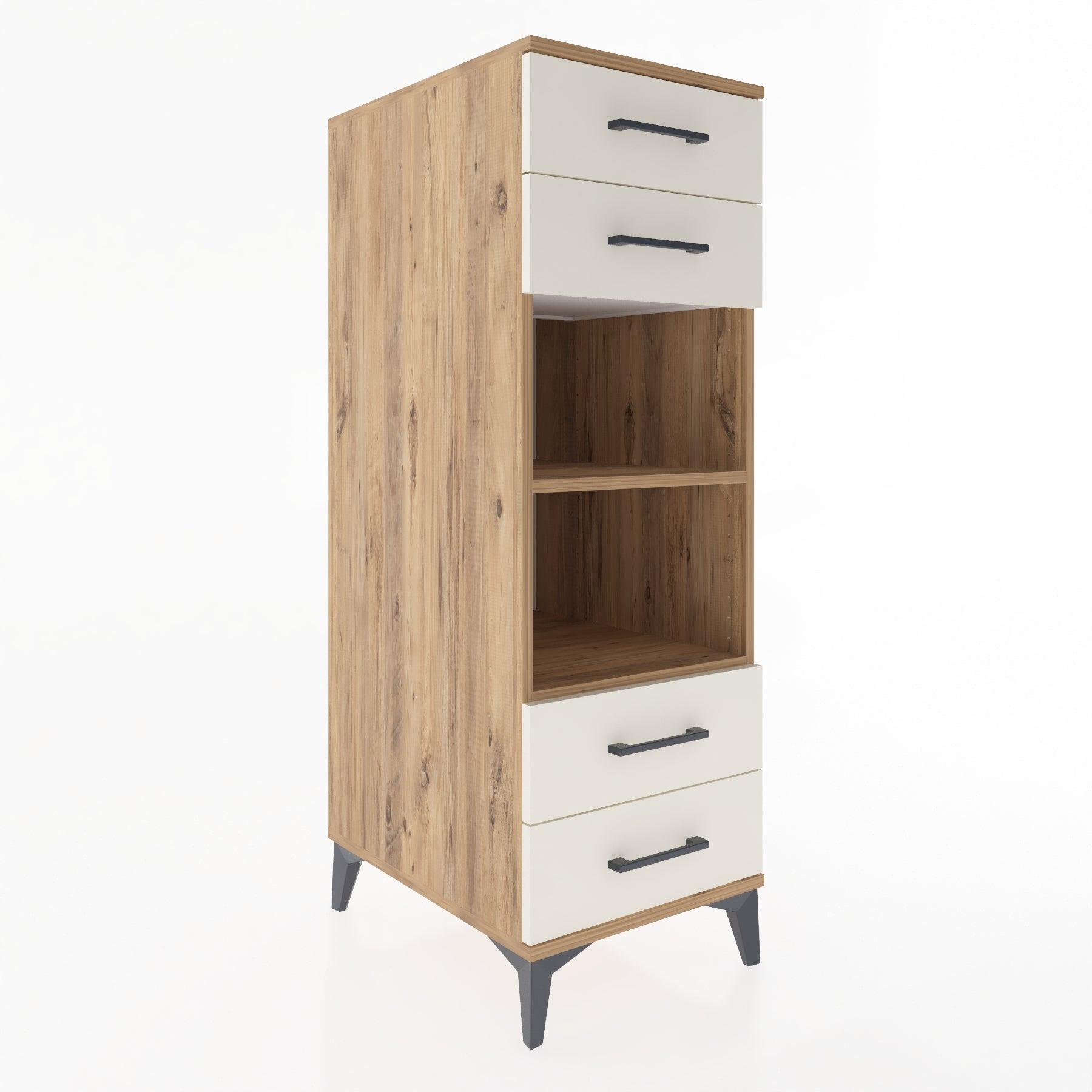 Woodntry Modular Cabinet Pine 44x59x122 cm with Drawers and Shelves CR121-3