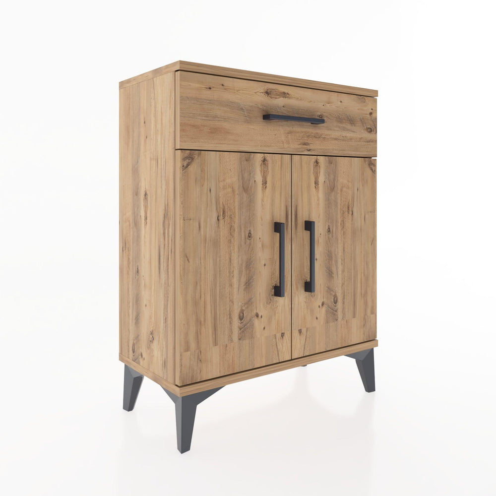 Woodntry Modular Nightstand Pine 60x30x68 cm with Cover and Drawer KC21-3