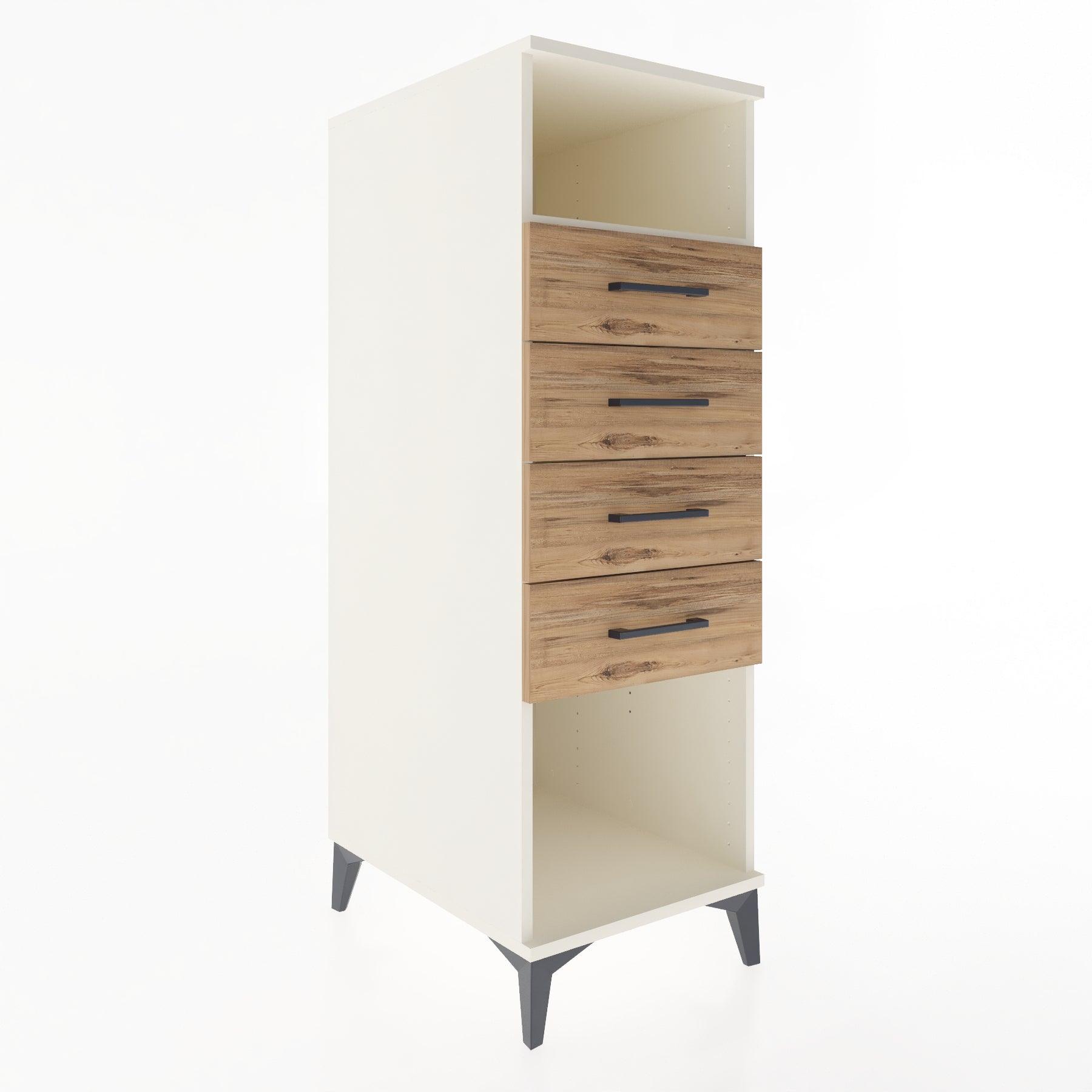 Woodntry Modular Cabinet Moonstone 44x59x122 cm with Drawers and Shelves CR122-1