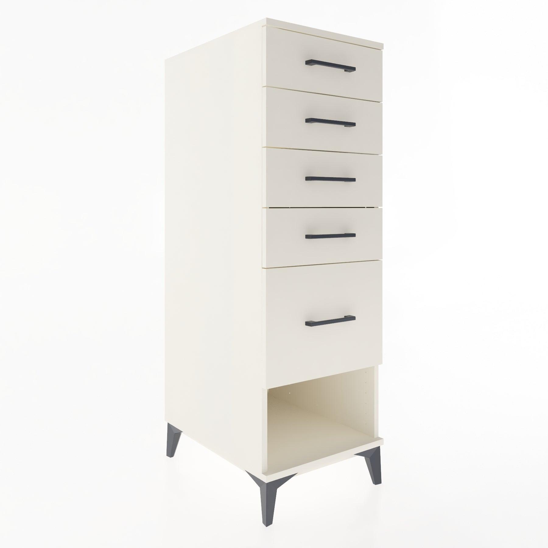 Woodntry Modular Cabinet Moonstone 44x30x122 cm with Drawers and Shelves CR22-1