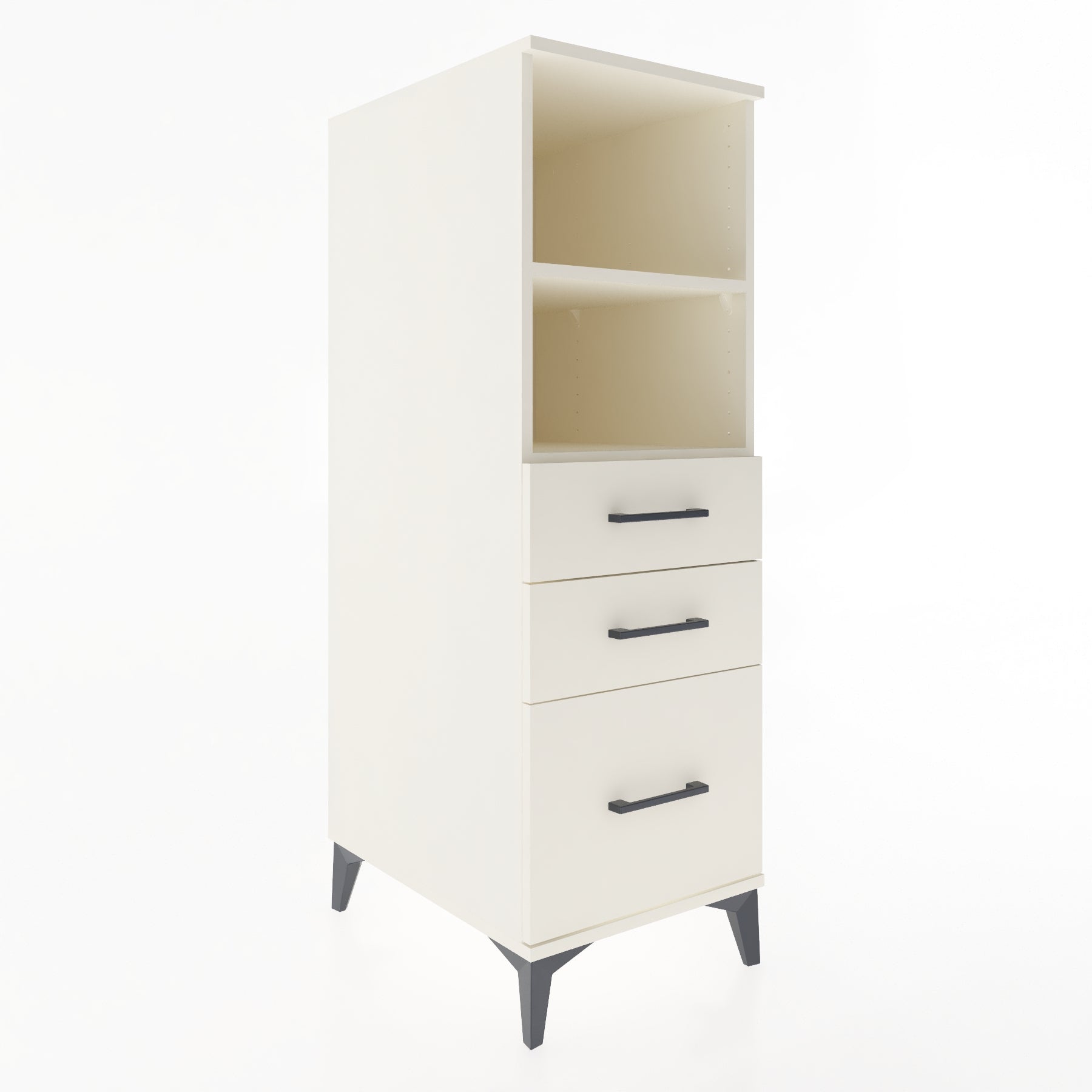 Woodntry Modüler Dolap Aytaşı 44x59x122 cm Çekmeceli ve Raflı CR72-1