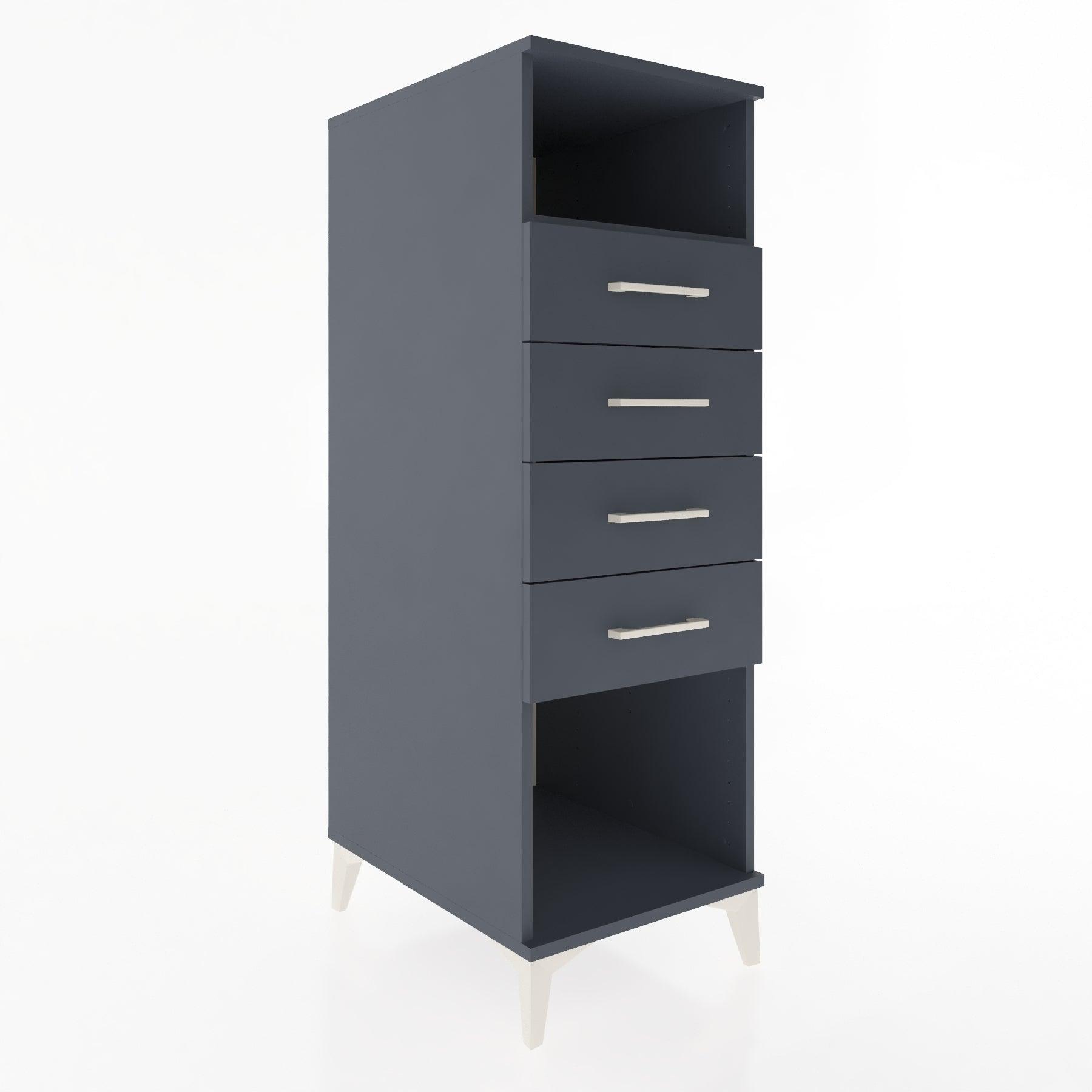 Woodntry Modular Cabinet Anthracite 44x30x122 cm with Drawers and Shelves CR122-2