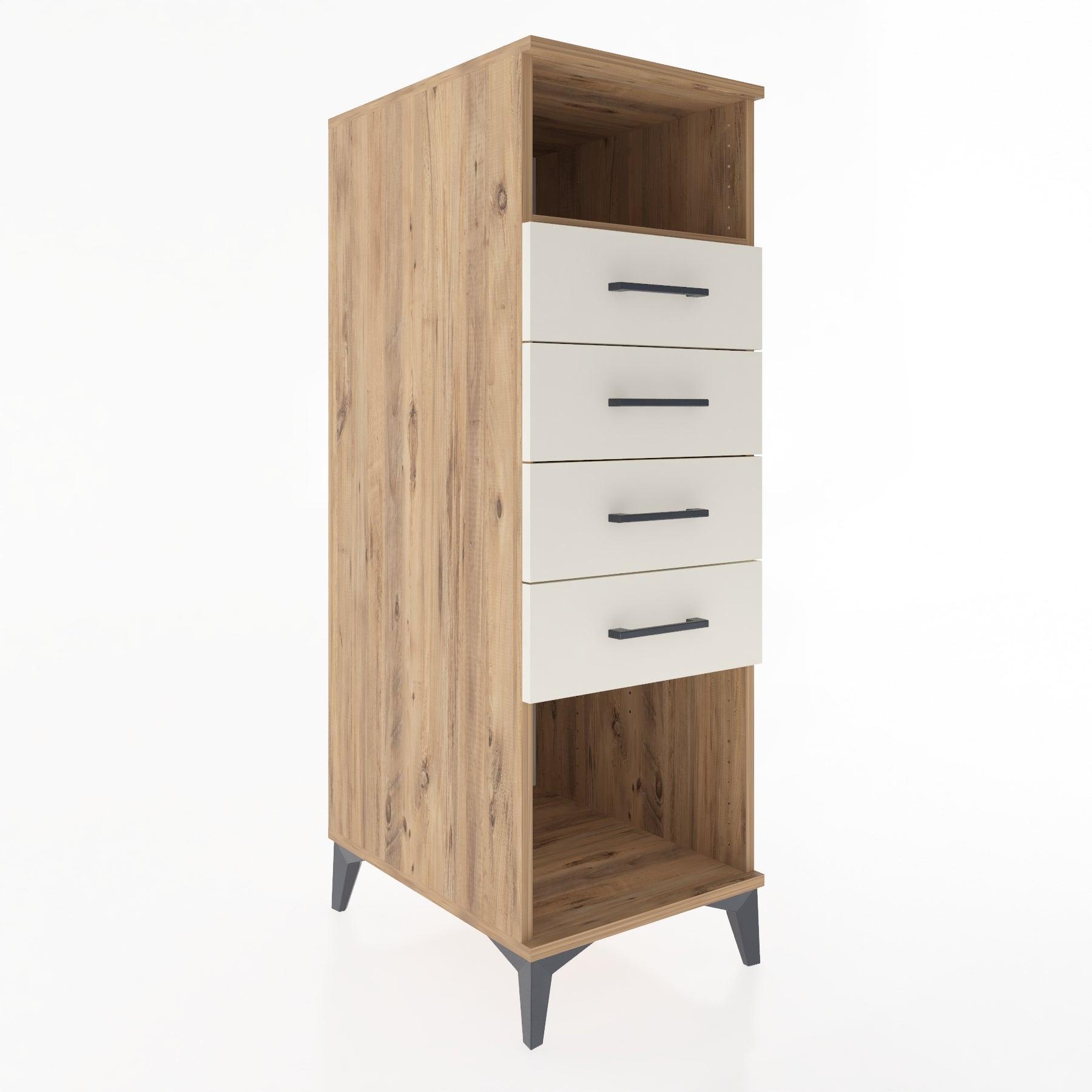 Woodntry Modular Cabinet Pine 44x59x122 cm with Drawers and Shelves CR122-3