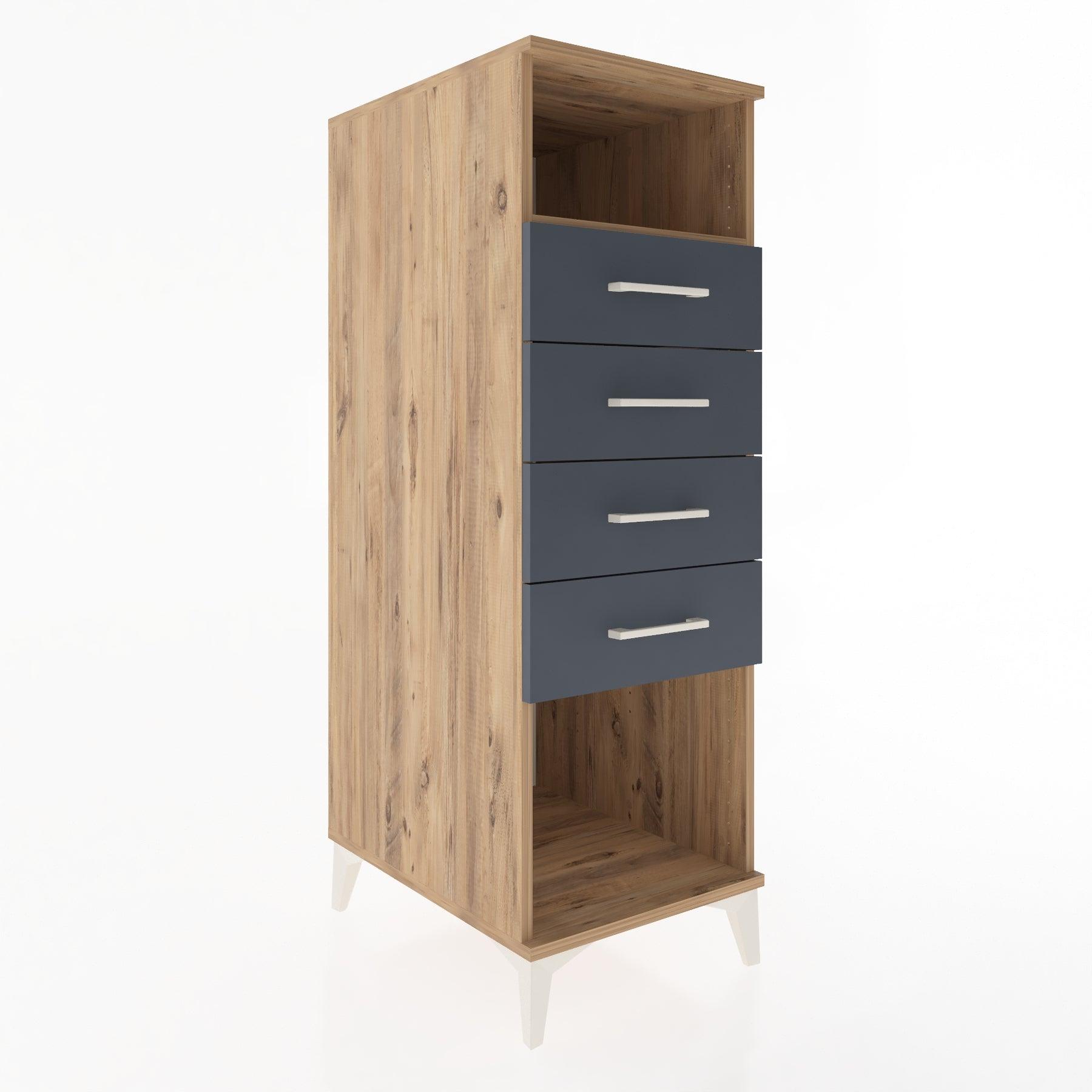 Woodntry Modular Cabinet Pine 44x59x122 cm with Drawers and Shelves CR122-3