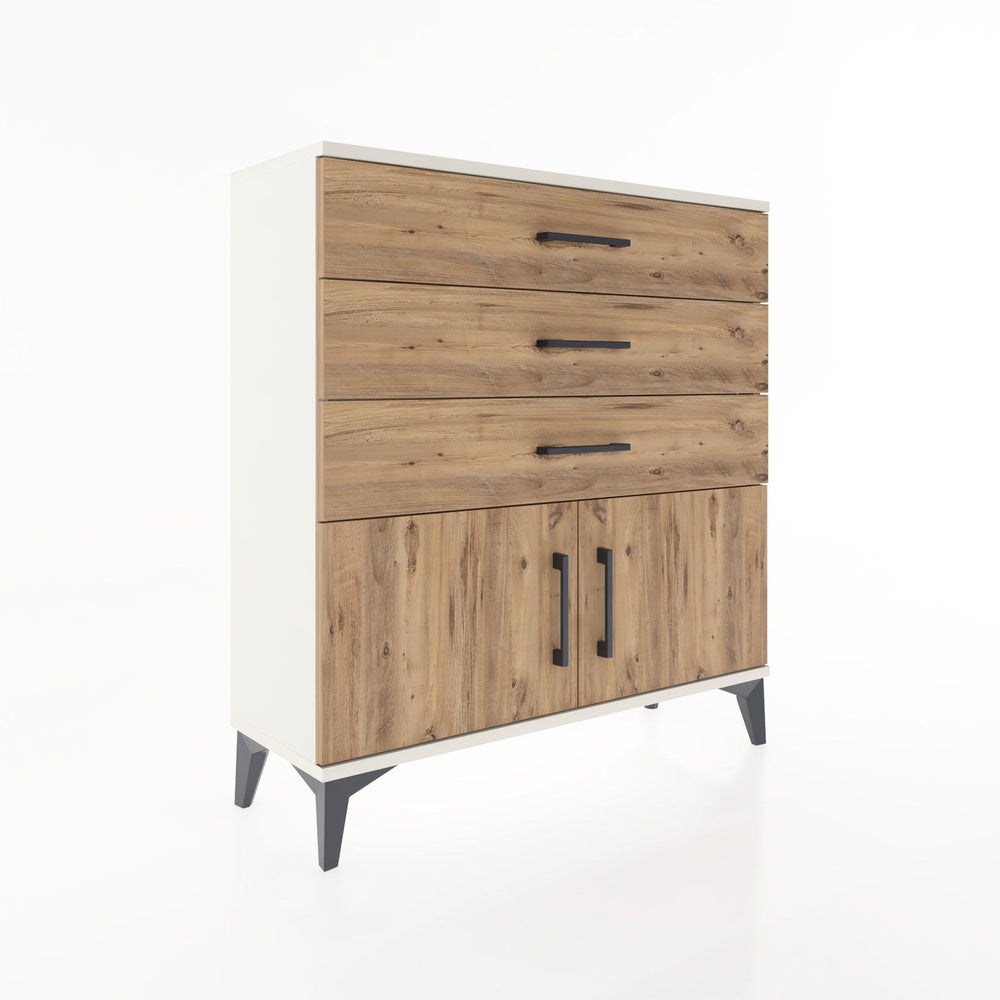 Woodntry Modüler Şifonyer Aytaşı 88x30x84 cm Kapaklı ve Çekmeceli KC23-1