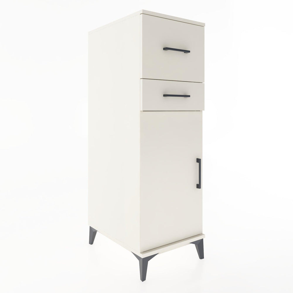 Woodntry Modüler Dolap Aytaşı 44x59x122 cm Kapaklı ve Çekmeceli KC23-1