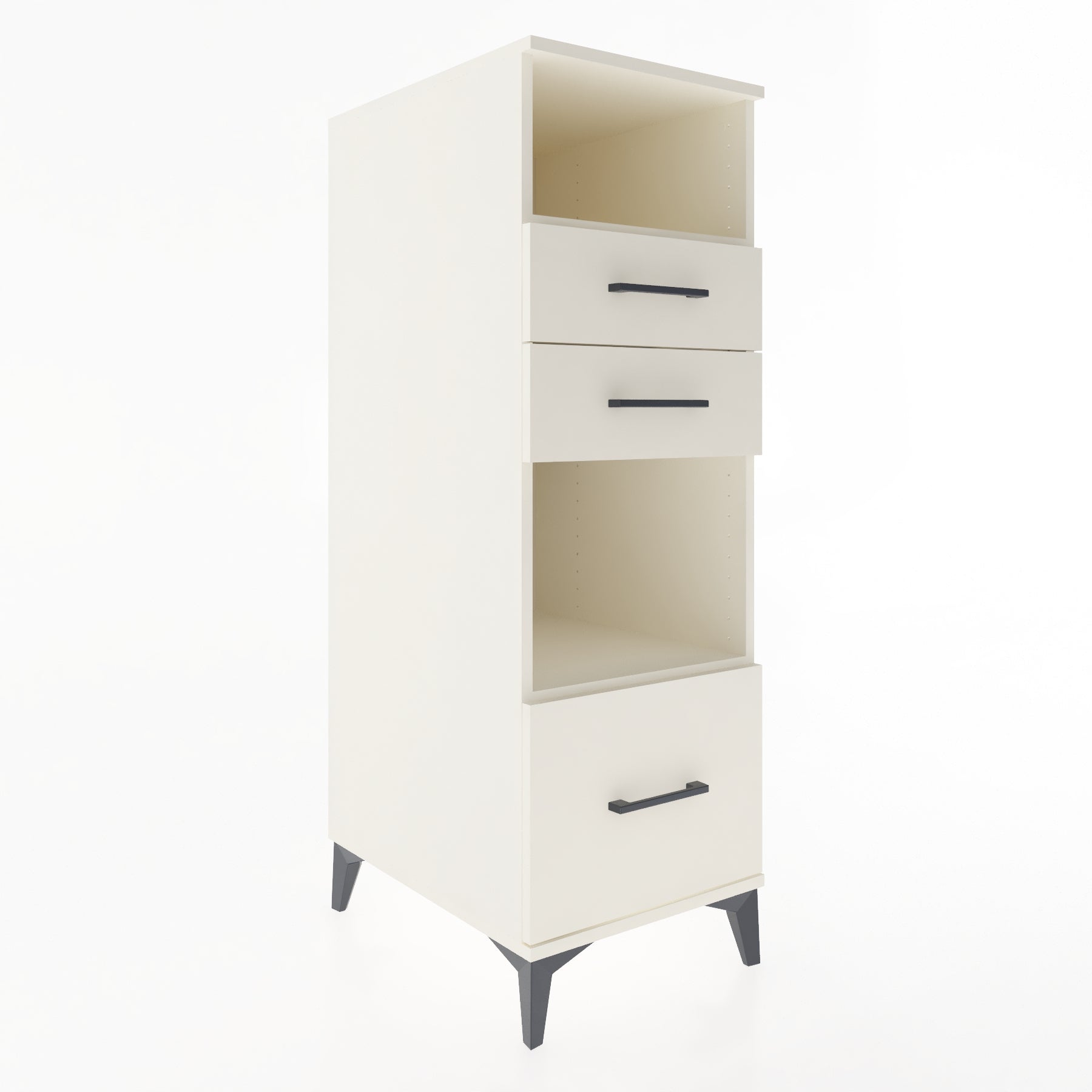 Woodntry Modüler Dolap Aytaşı 44x59x122 cm Çekmeceli ve Raflı CR73-1