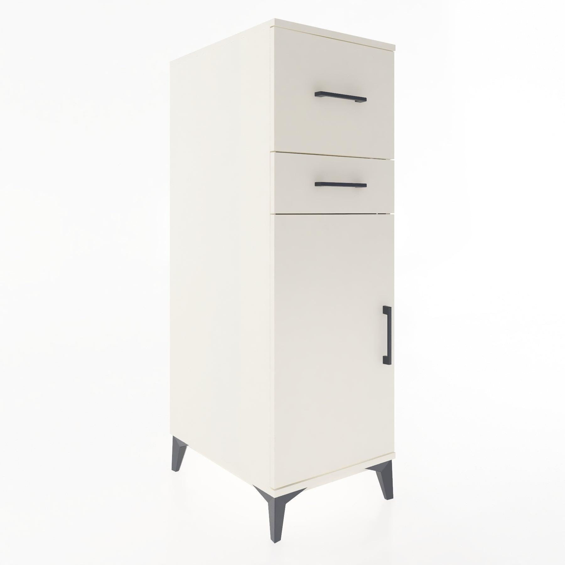Woodntry Modular Cabinet Moonstone 44x59x122 cm with Doors and Drawers KC123-1