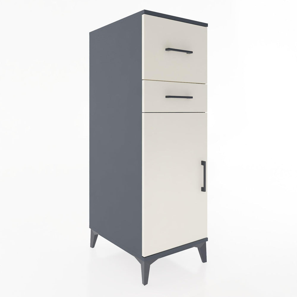 Woodntry Modular Cabinet Anthracite 44x59x122 cm with Doors and Drawers KC123-2