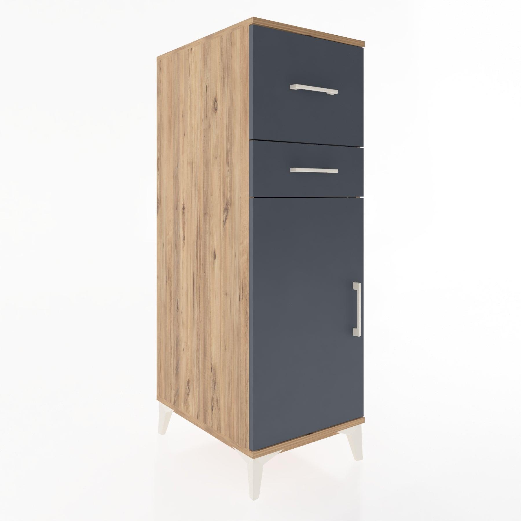 Woodntry Modular Cabinet Pine 44x59x122 cm with Doors and Drawers KC123-3
