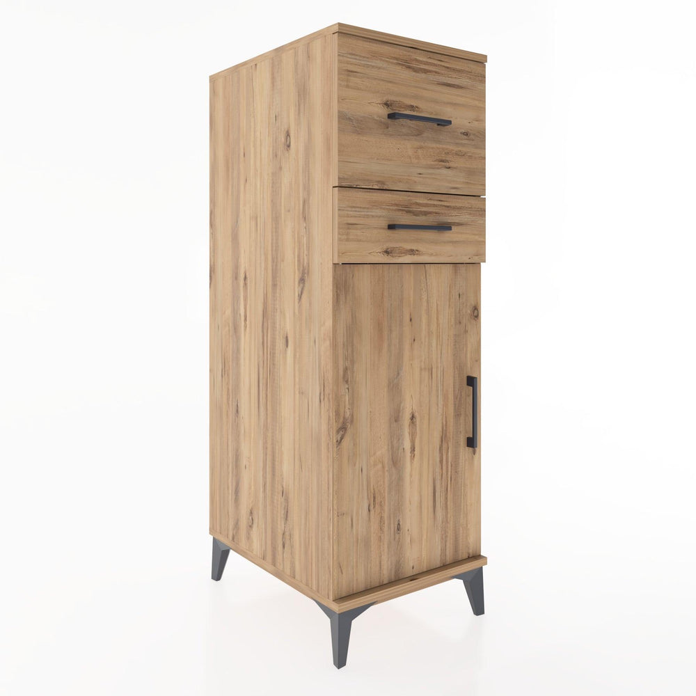 Woodntry Modular Cabinet Pine 44x30x122 cm with Doors and Drawers KC23-3